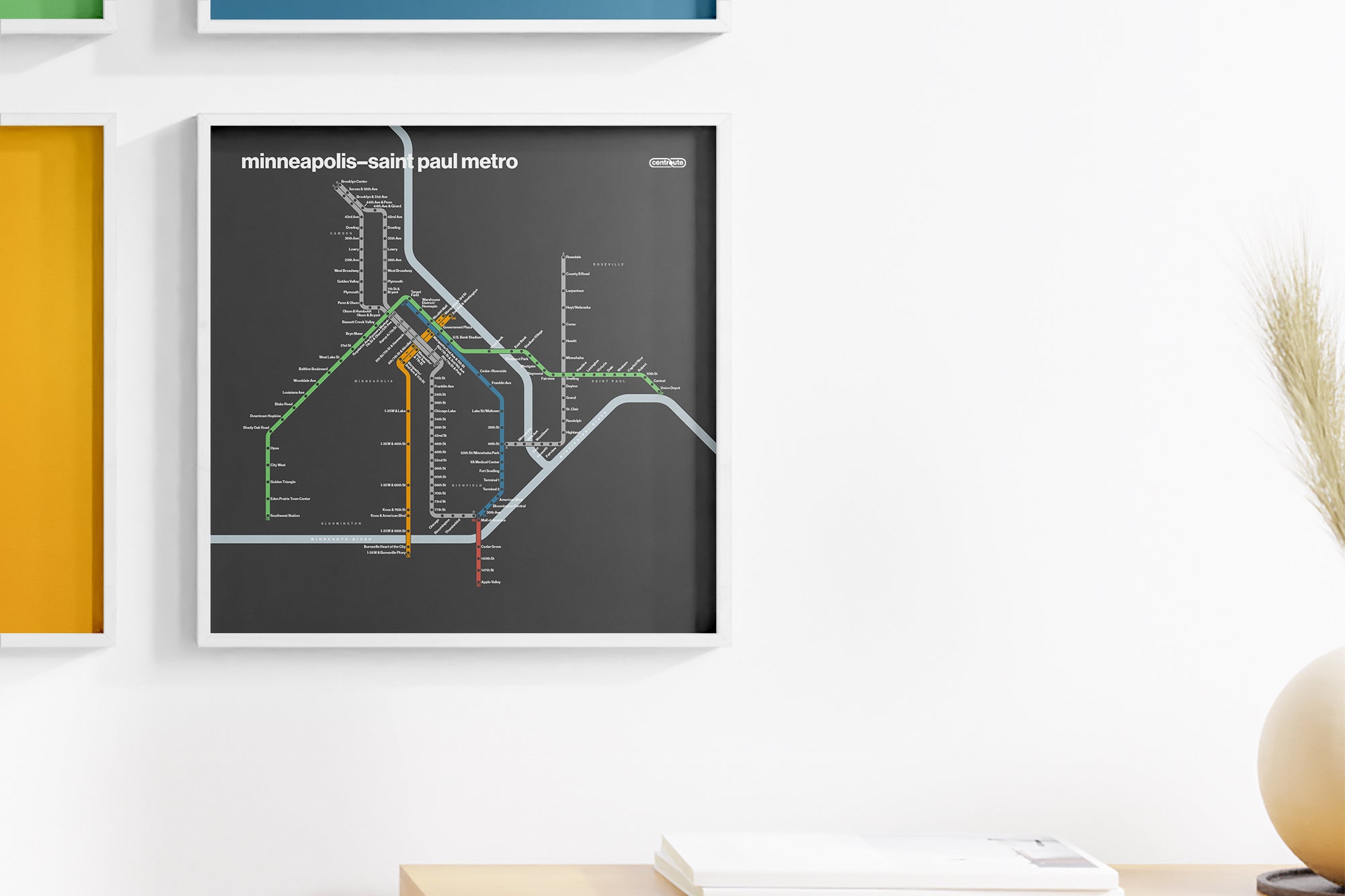 Minneapolis–St. Paul Metro / Dark Mode System Map