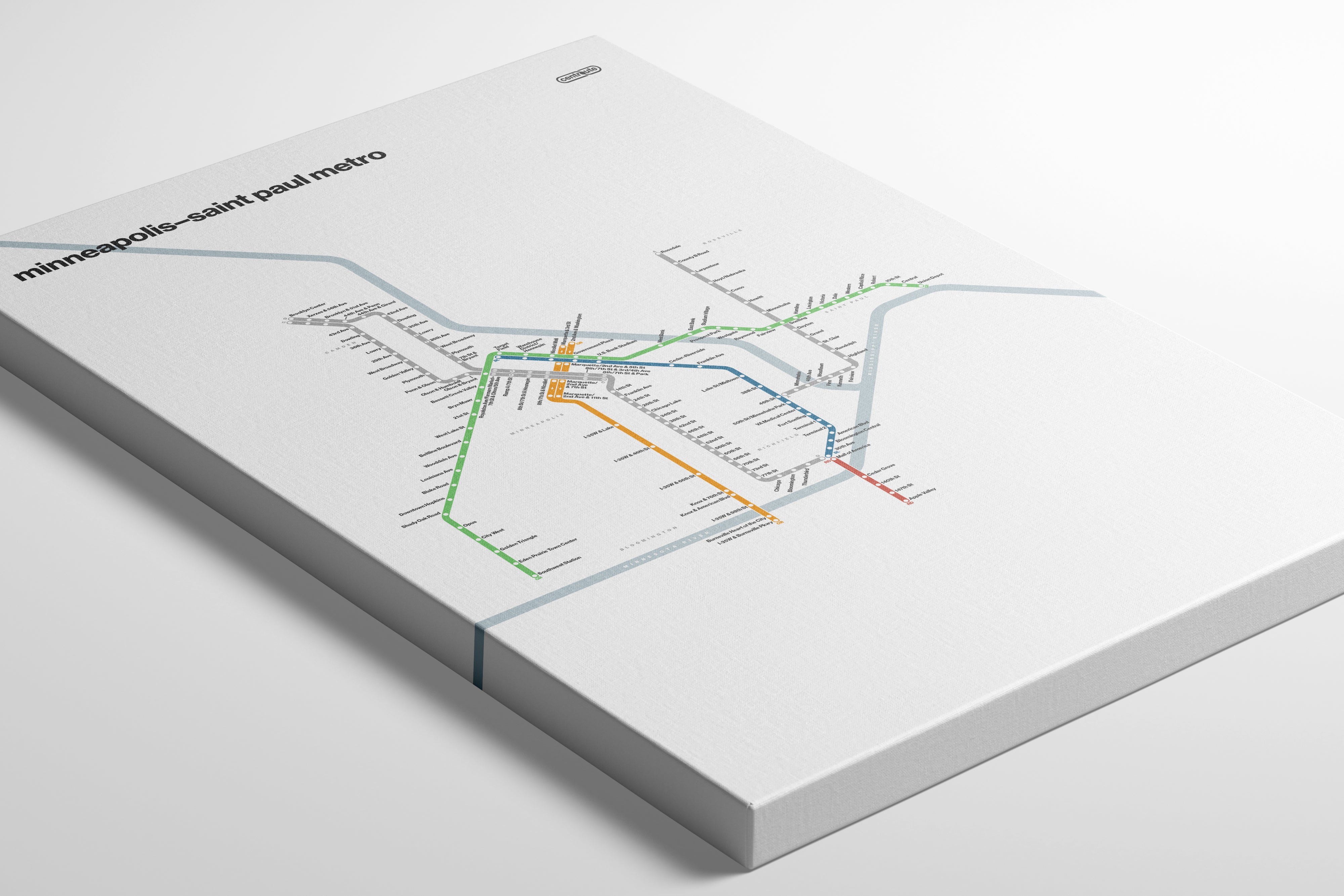 Minneapolis–St. Paul Metro / Light Mode System Map