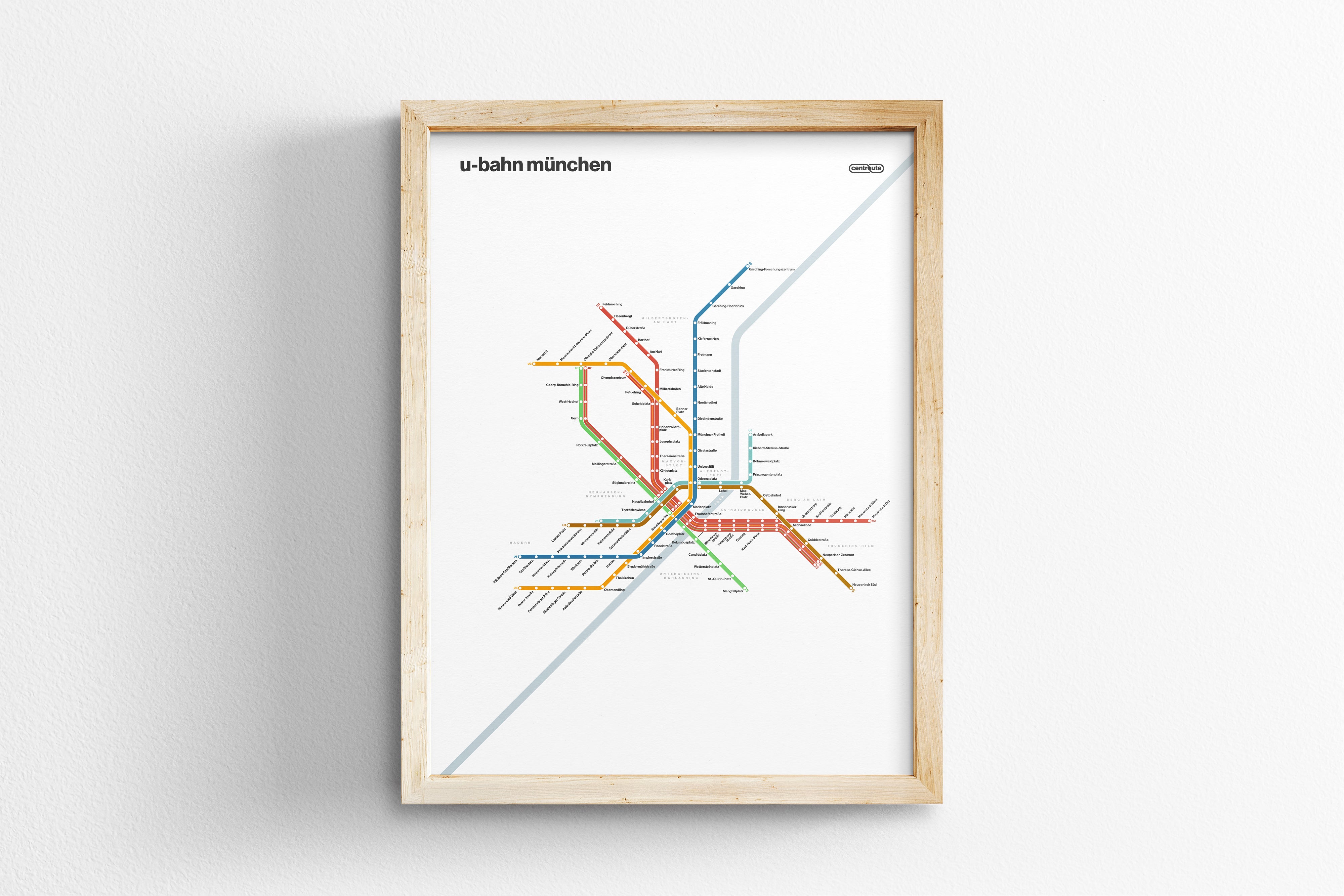 Munich U-Bahn / Light Mode System Map