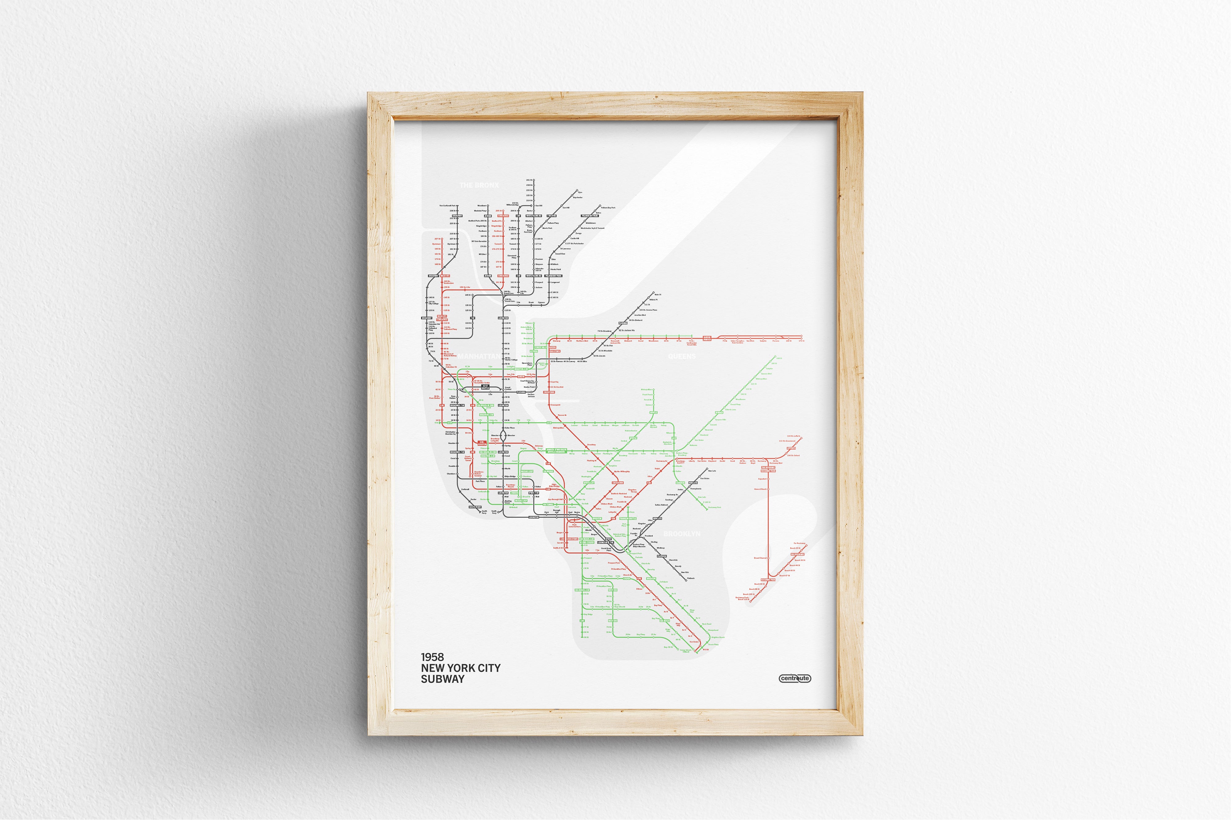 1958 NYC Subway / System Map