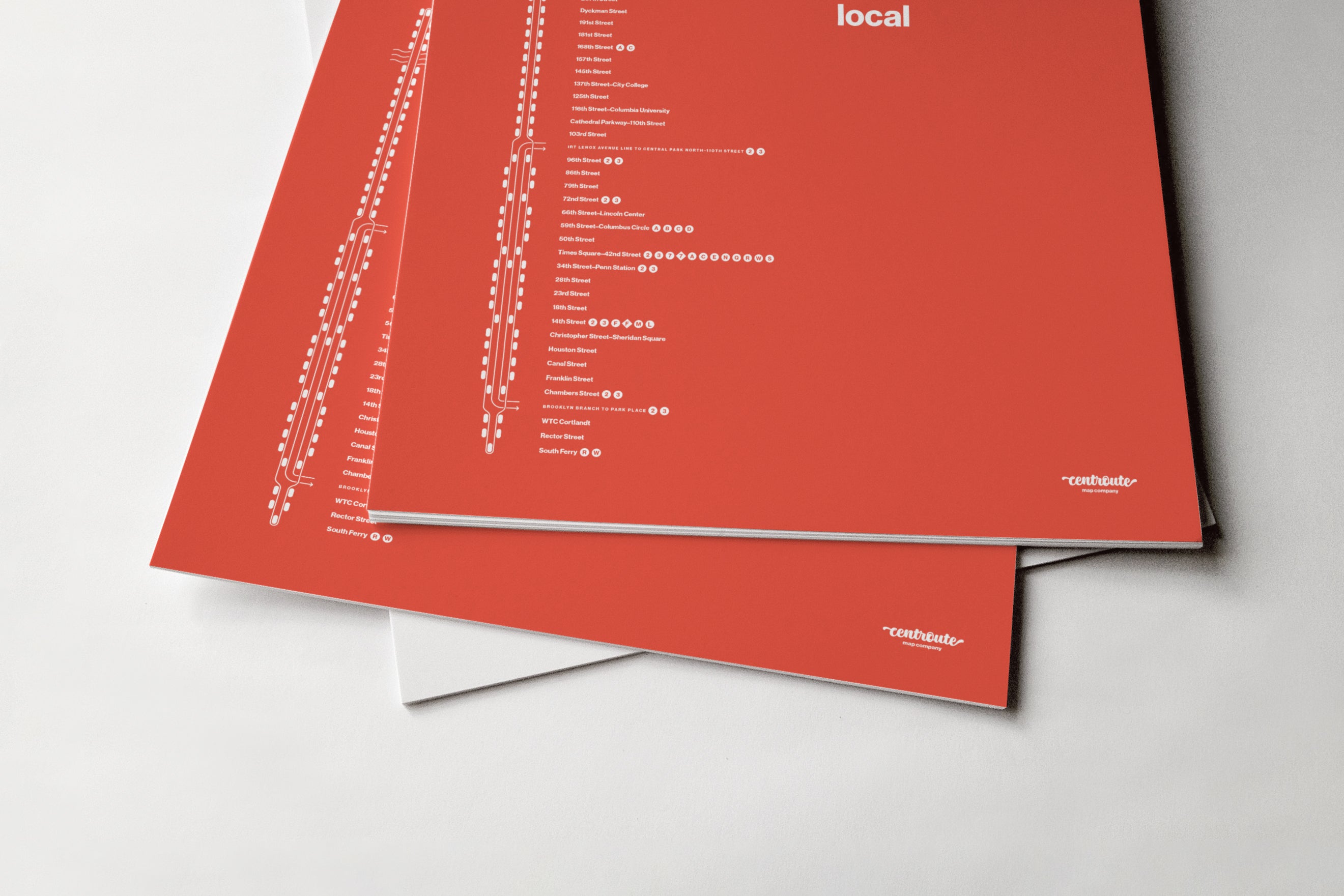 1 Train Map One Color / NYC Subway