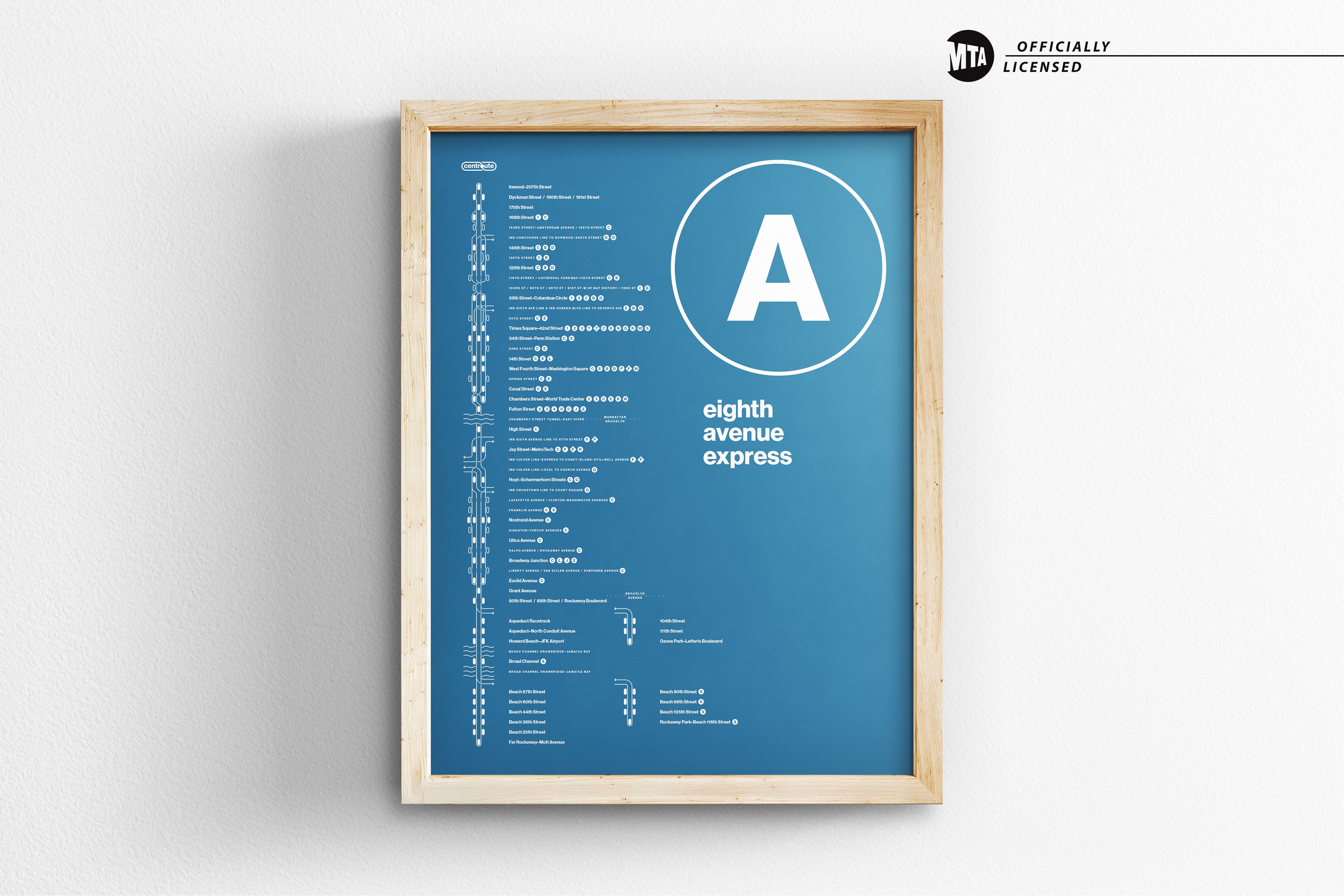 A Train Map One Color / NYC Subway