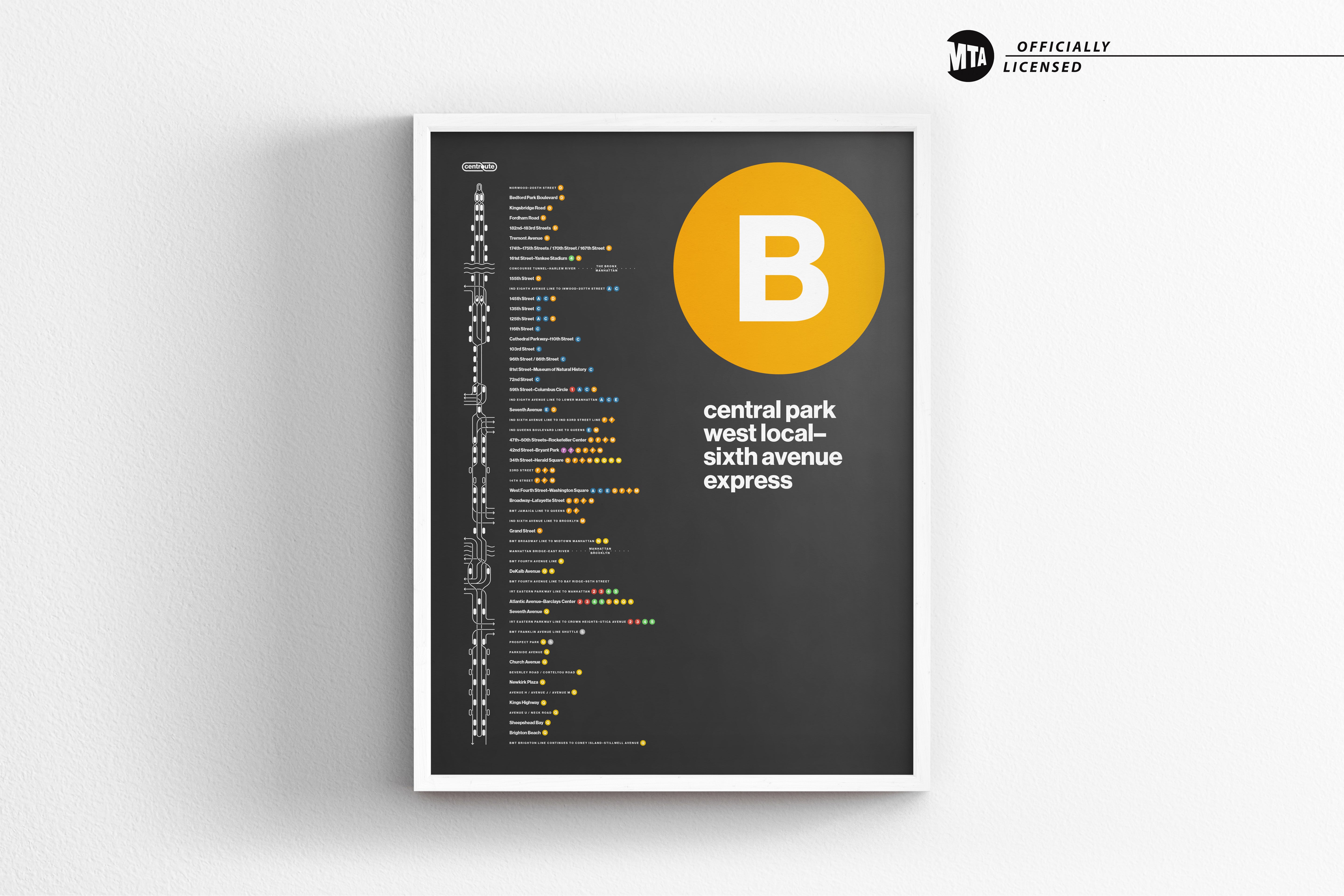 B Train Map / NYC Subway
