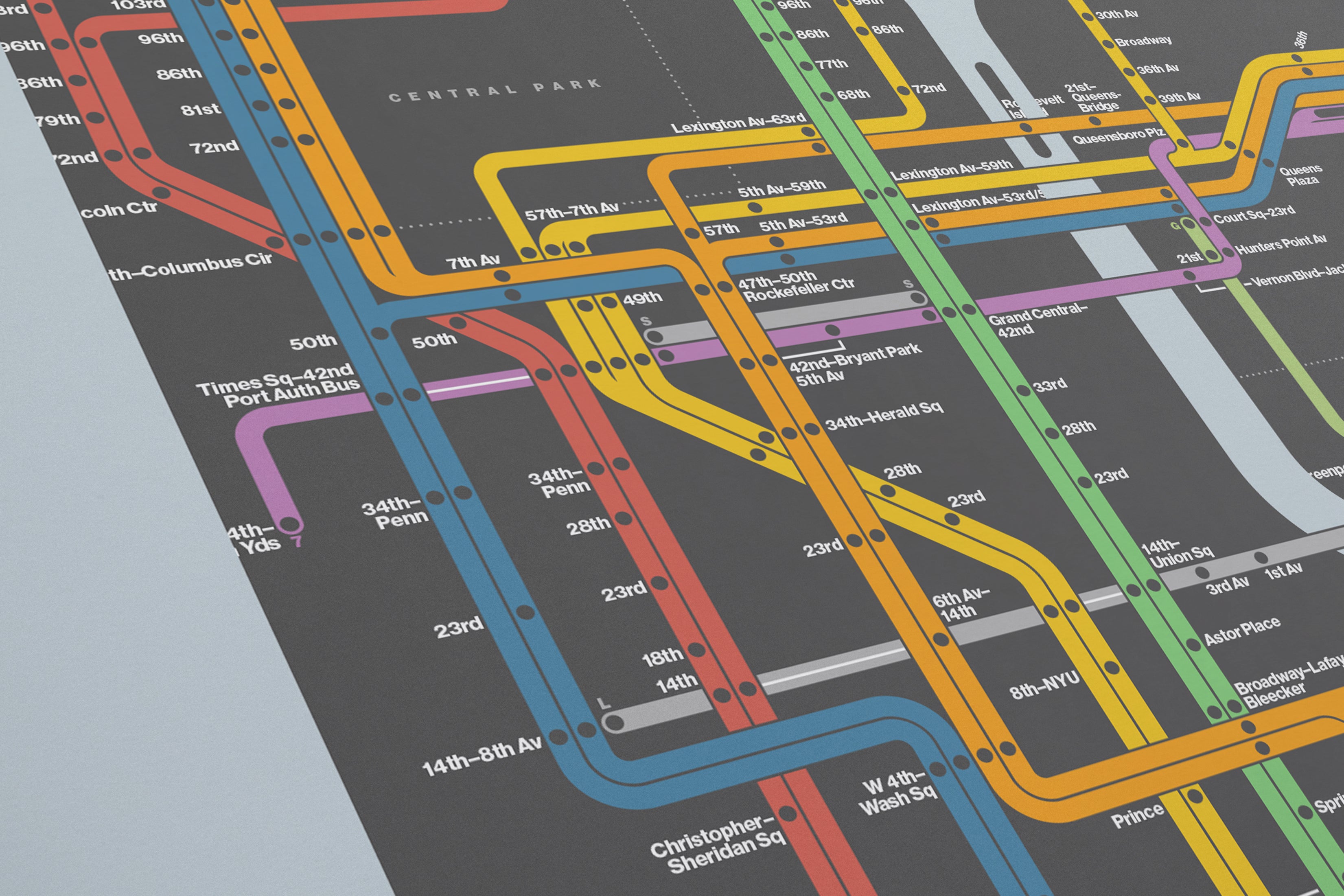 NYC Subway / Dark Mode System Map