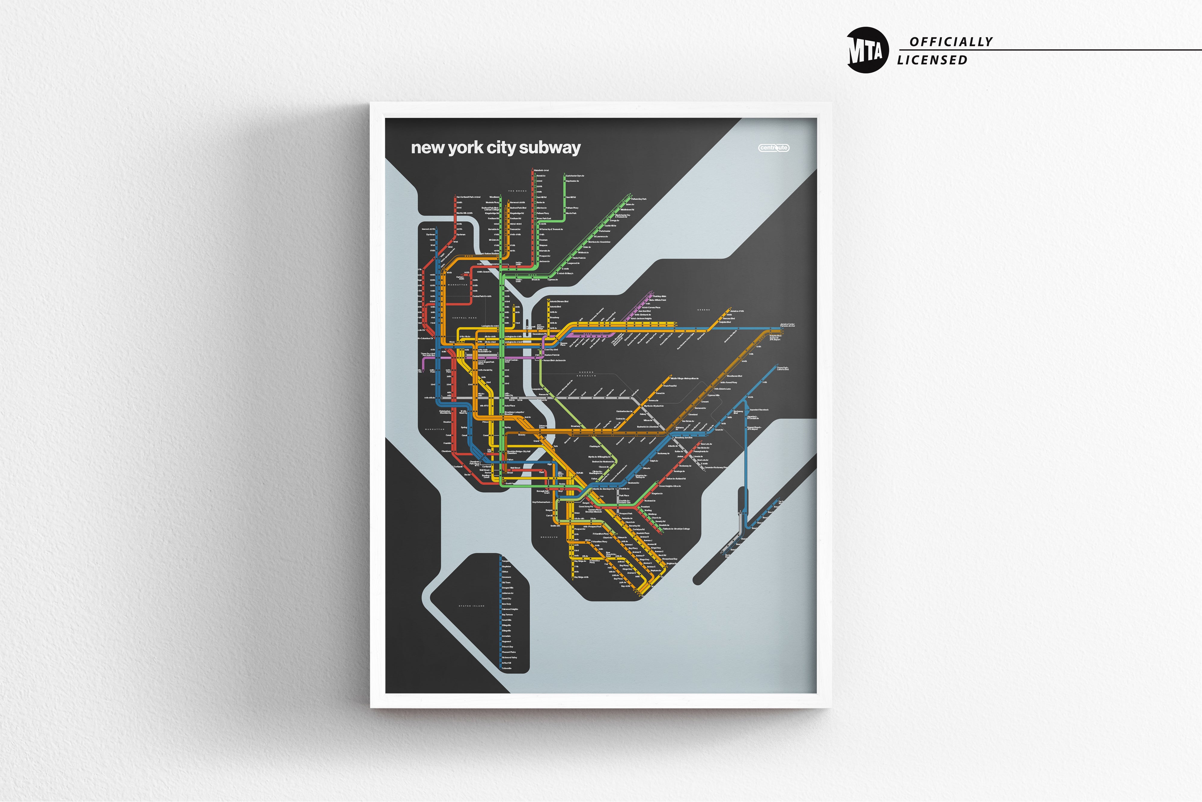 NYC Subway / Dark Mode System Map