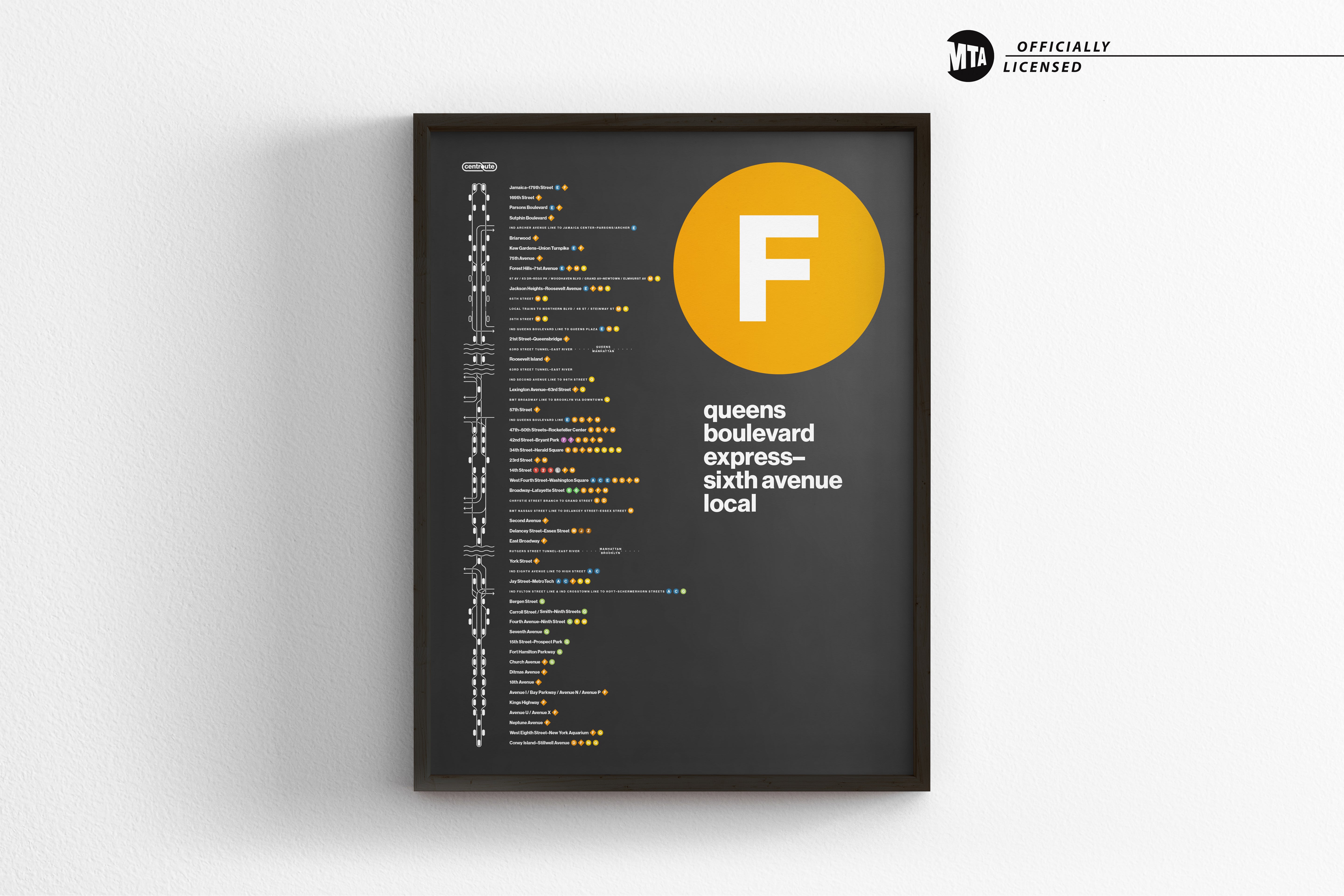 F Train Map / NYC Subway