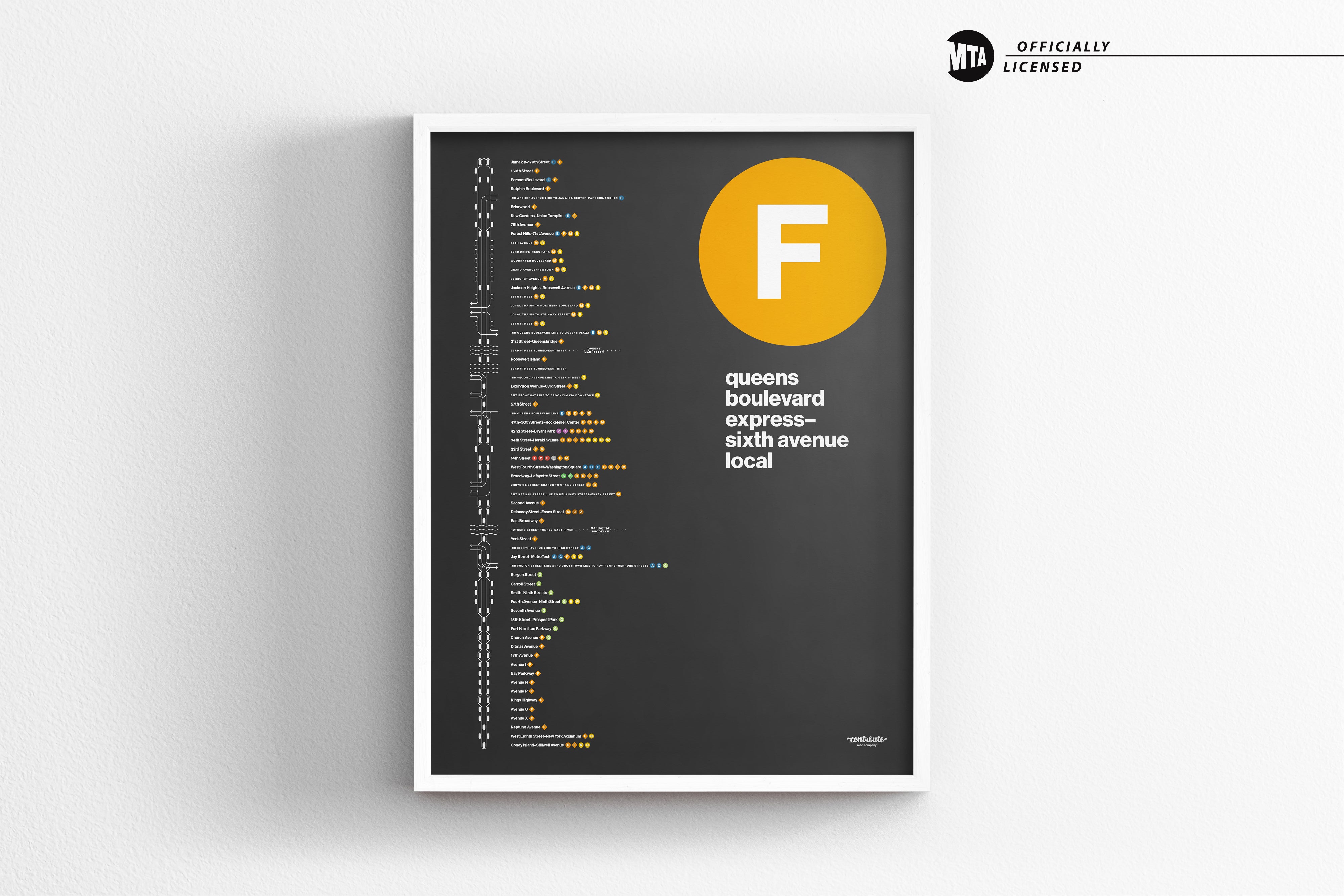 F Train Map / NYC Subway