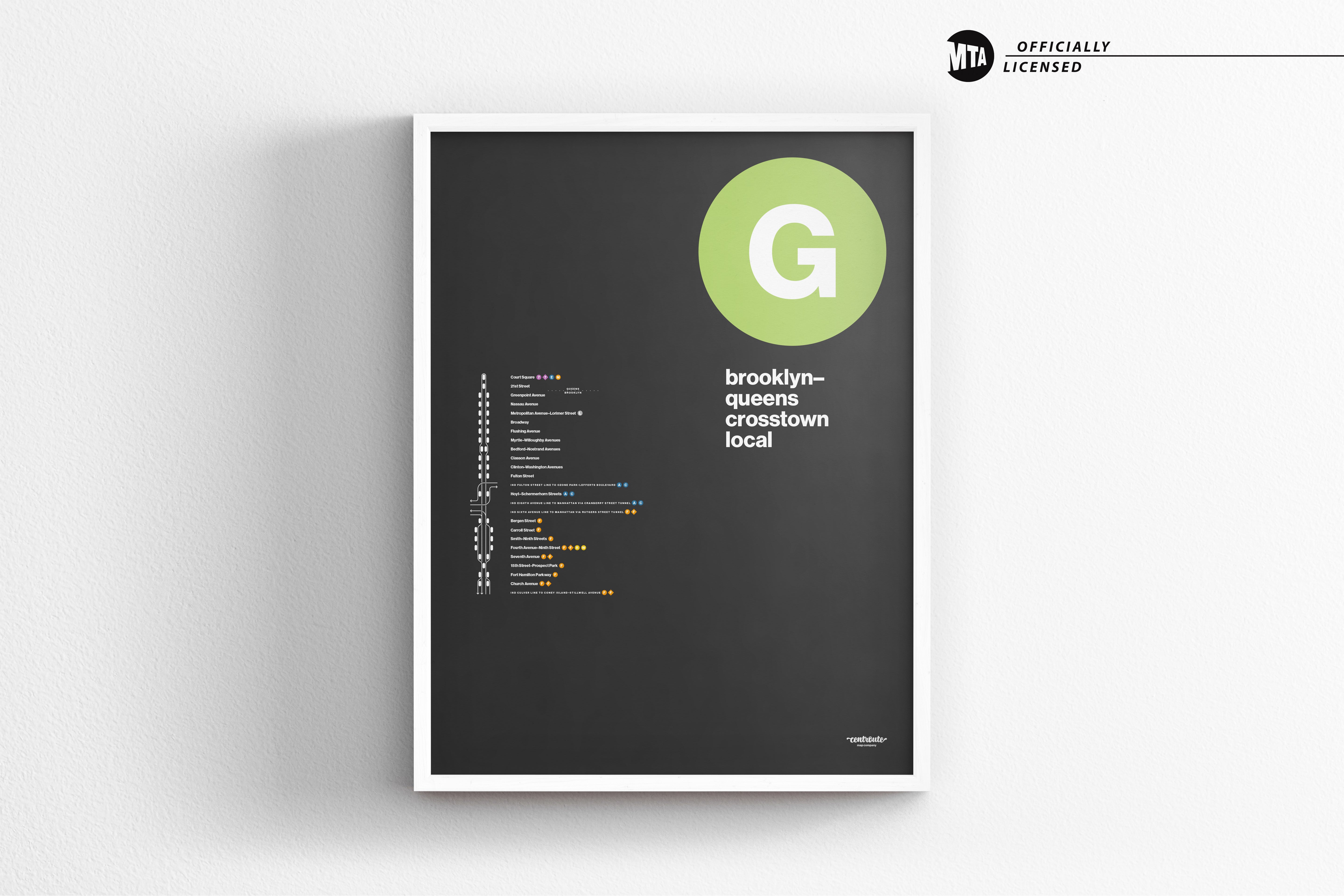 G Train Map / NYC Subway
