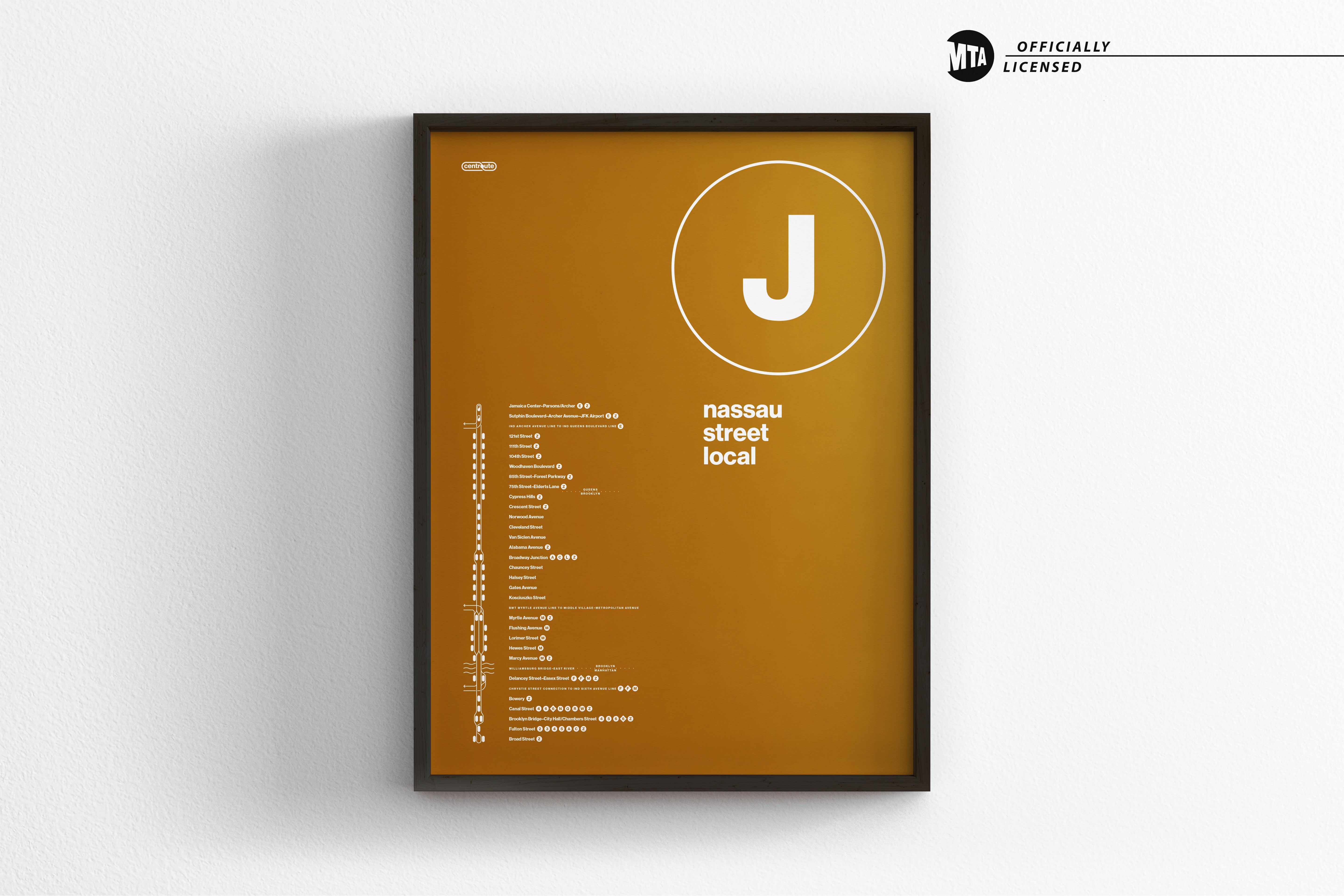 J Train Map One Color / NYC Subway