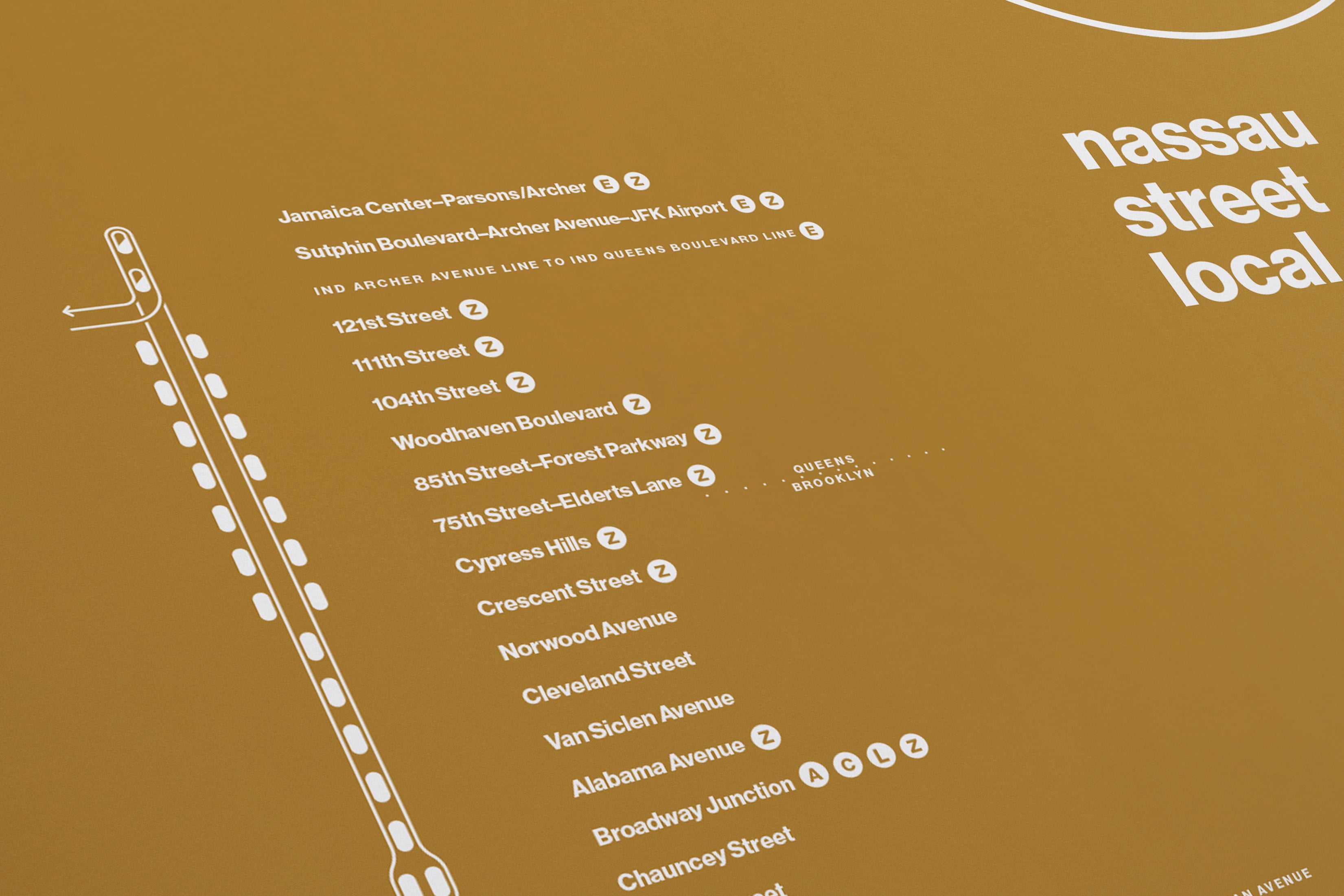J Train Map One Color / NYC Subway
