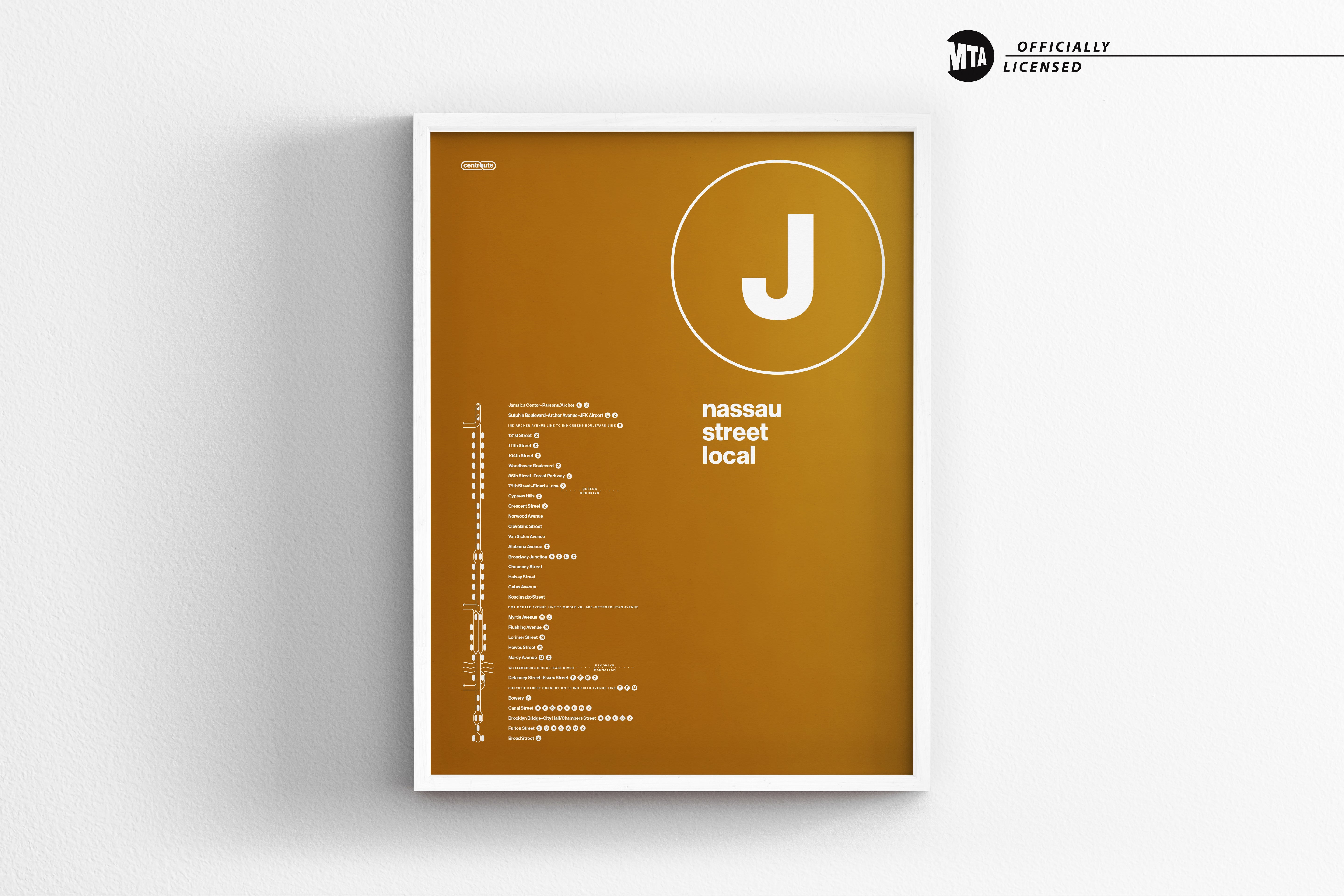 J Train Map One Color / NYC Subway