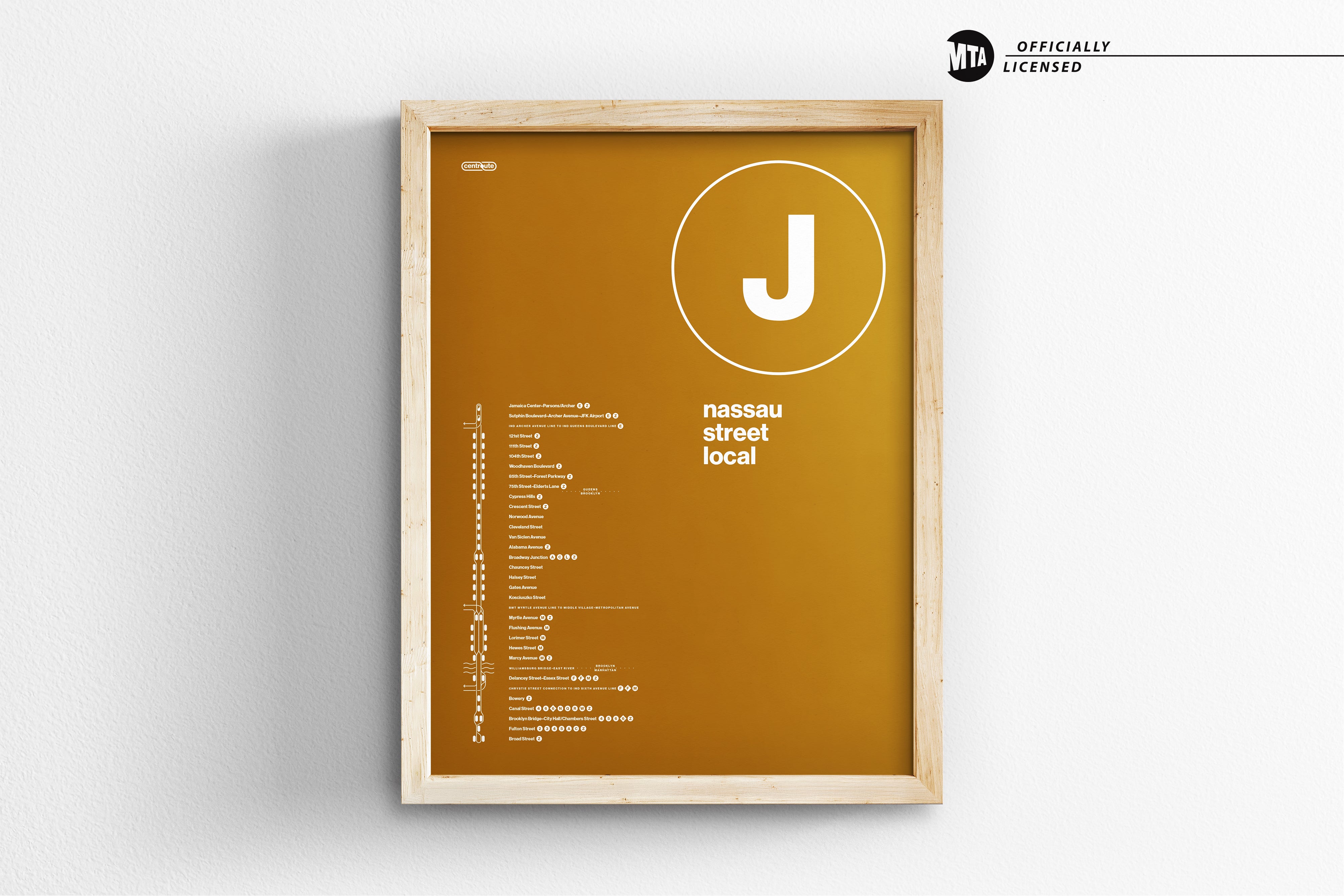 J Train Map One Color / NYC Subway
