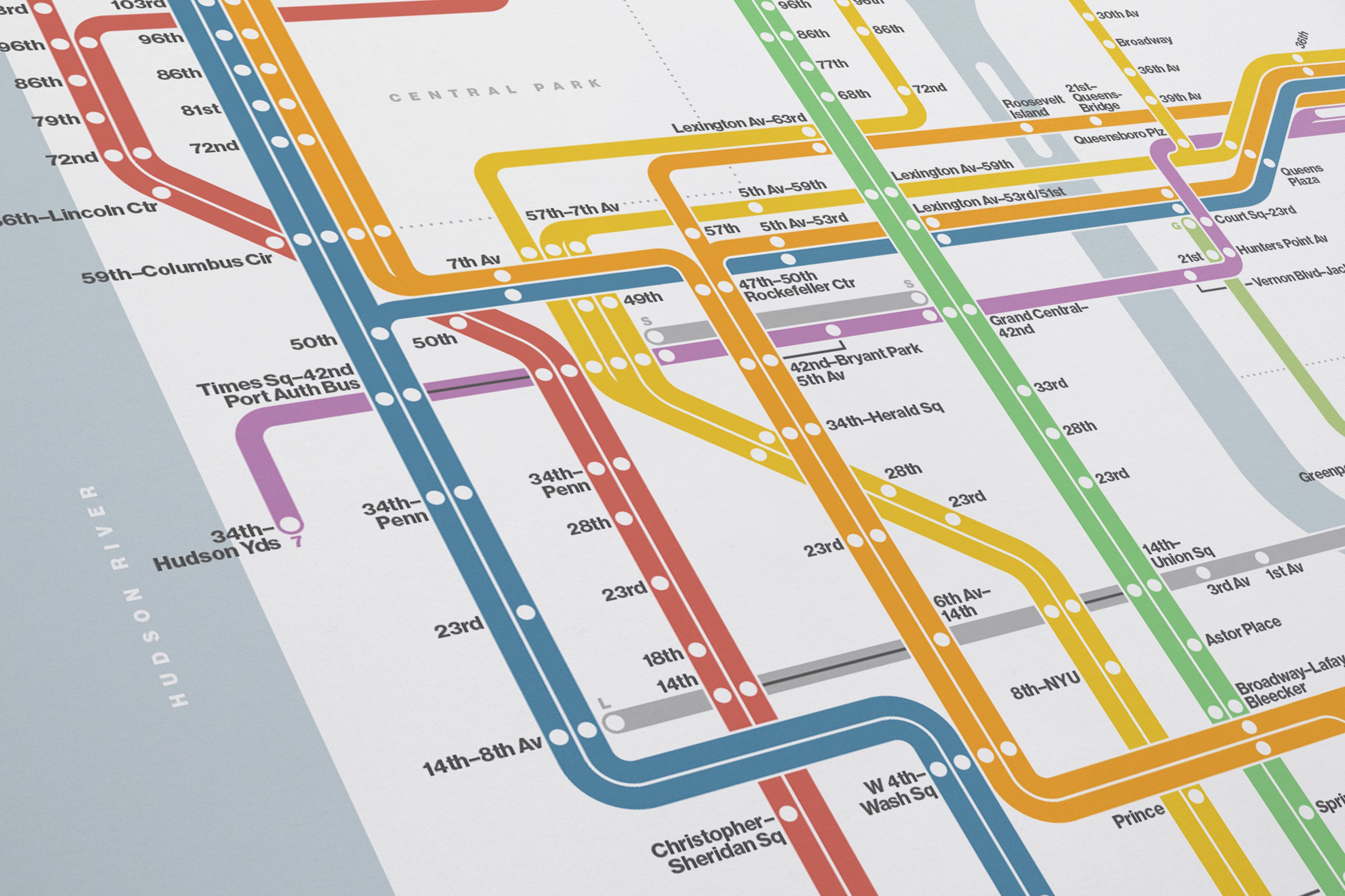 NYC Subway / Light Mode System Map