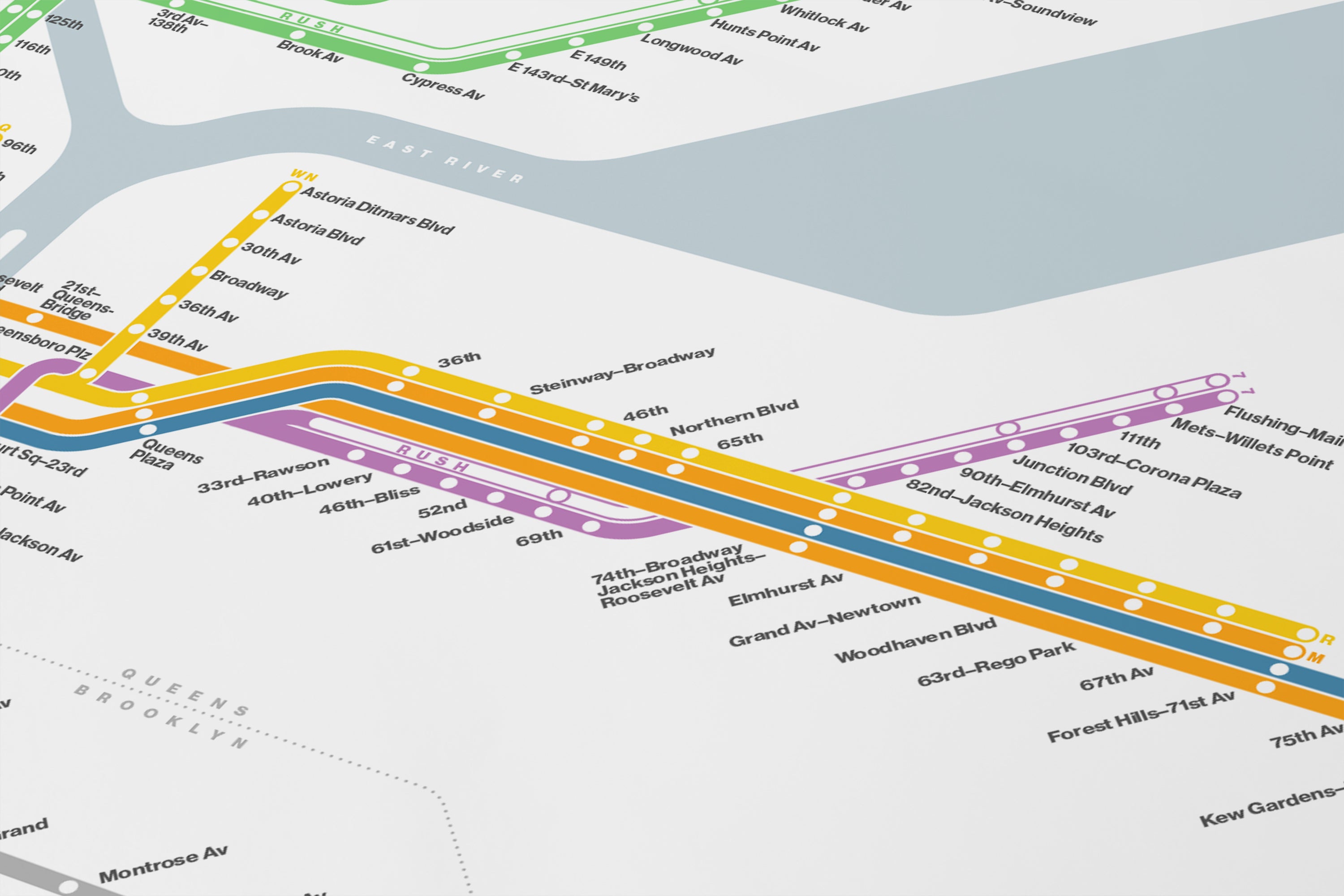 NYC Subway / Light Mode System Map