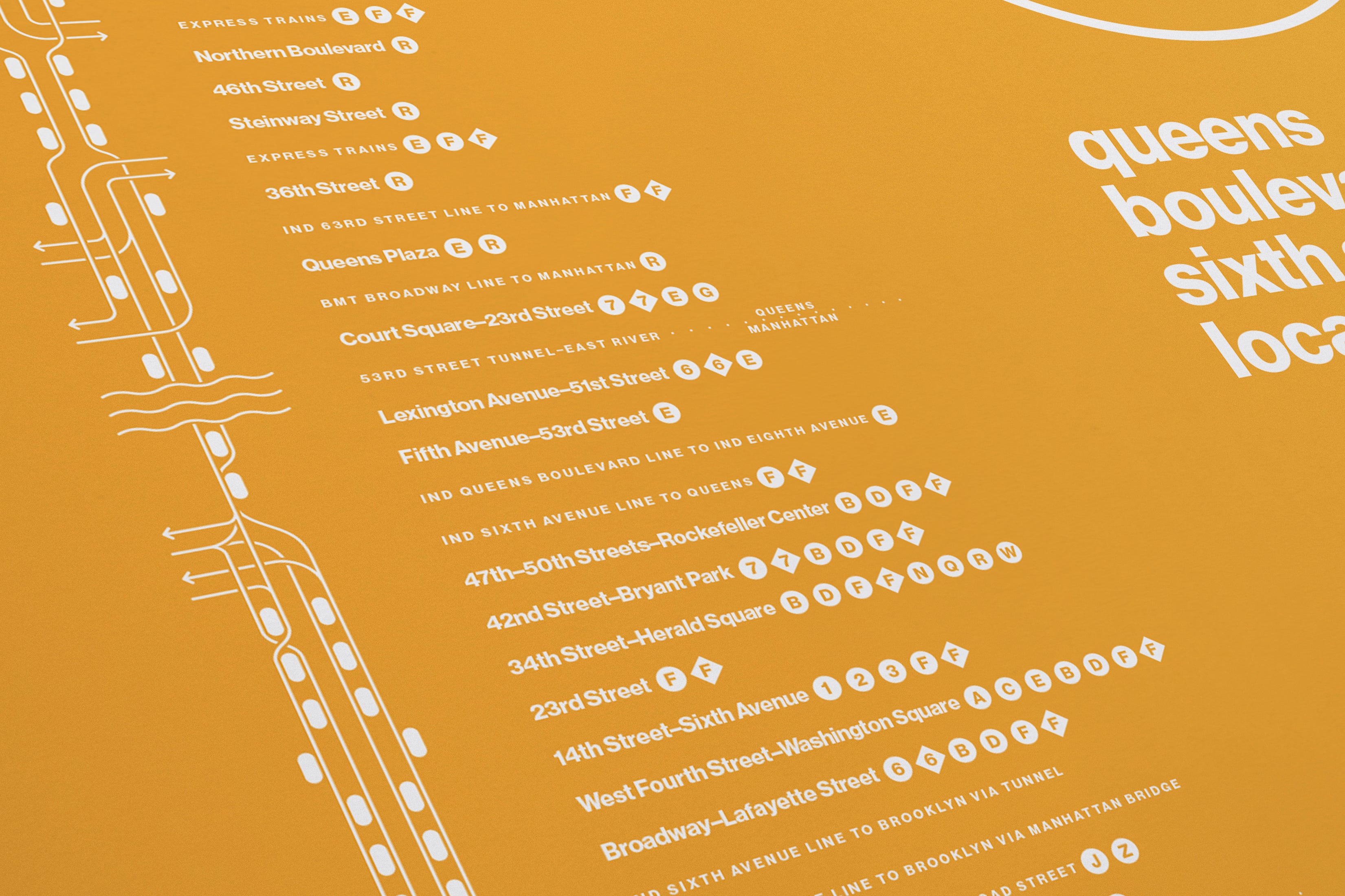 M Train Map One Color / NYC Subway