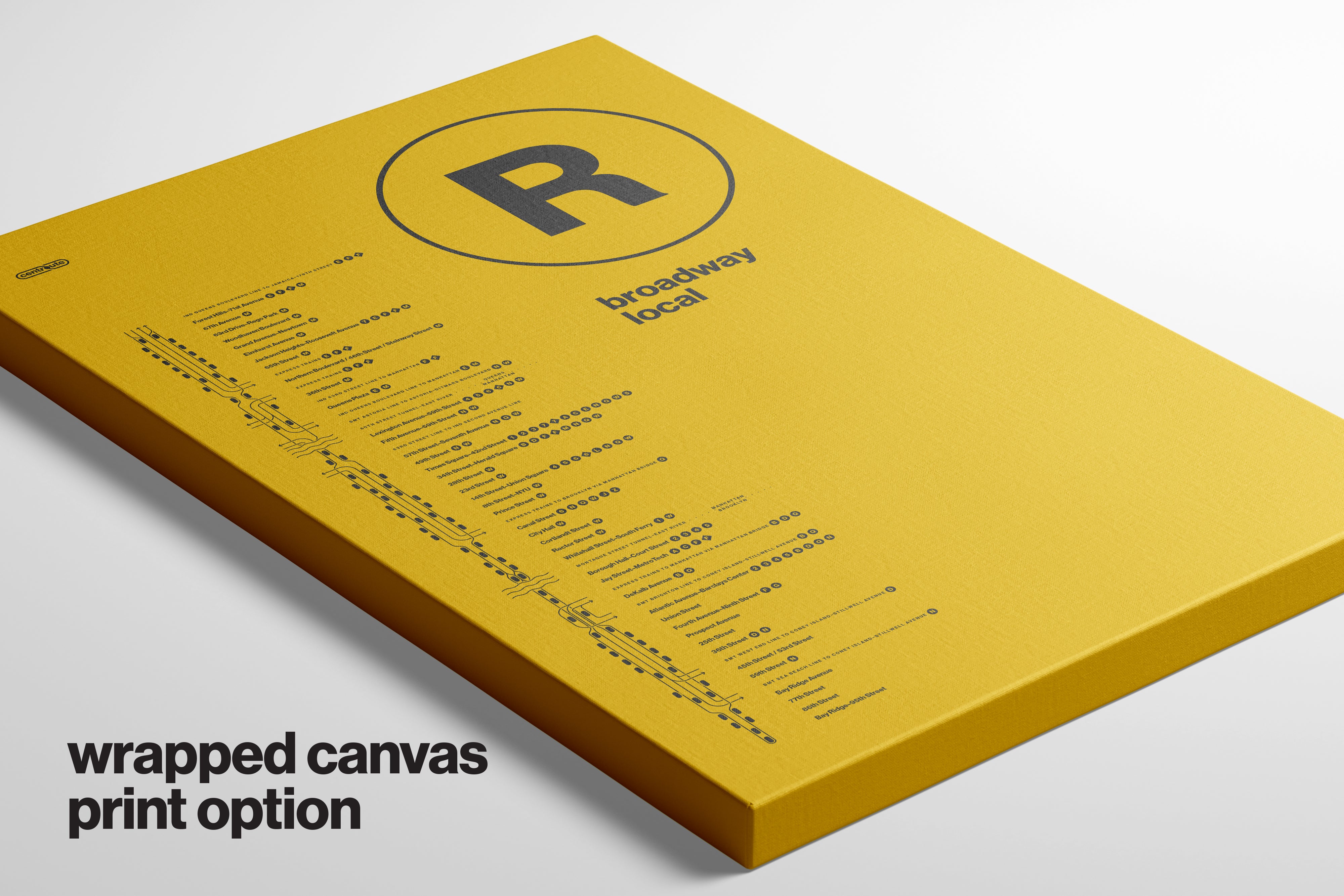 R Train Map One Color / NYC Subway