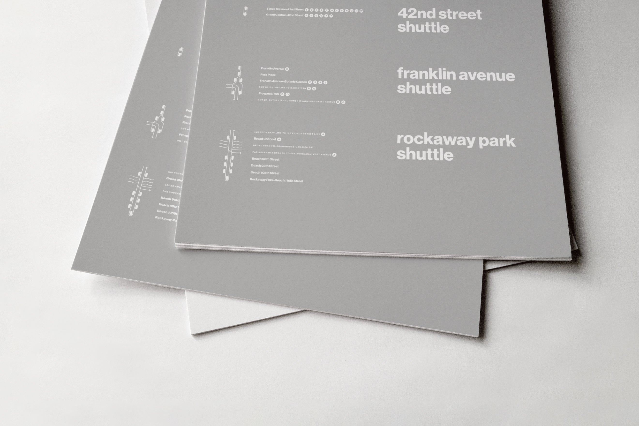 S Train Shuttle Map One Color / NYC Subway