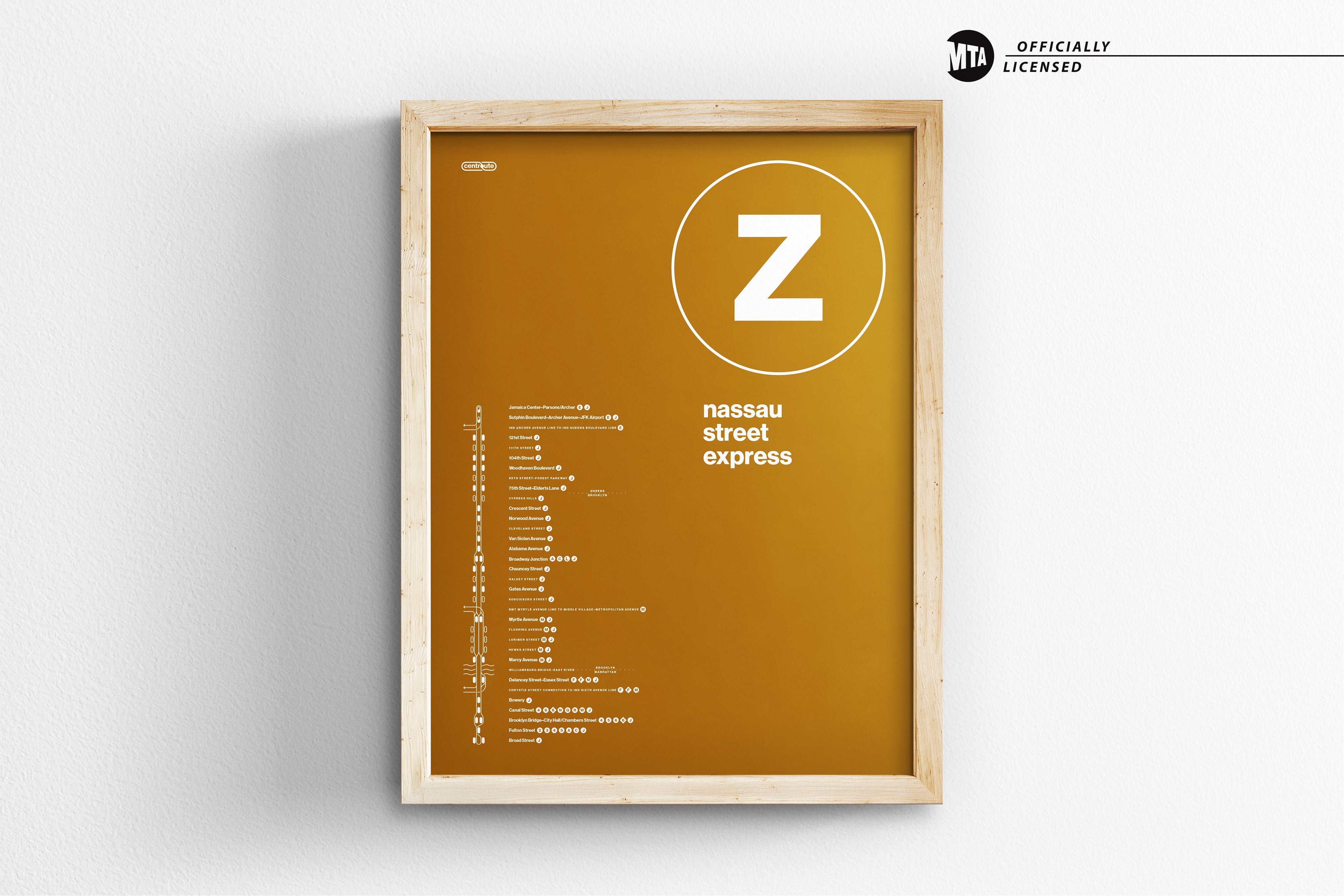 Z Train Map One Color / NYC Subway