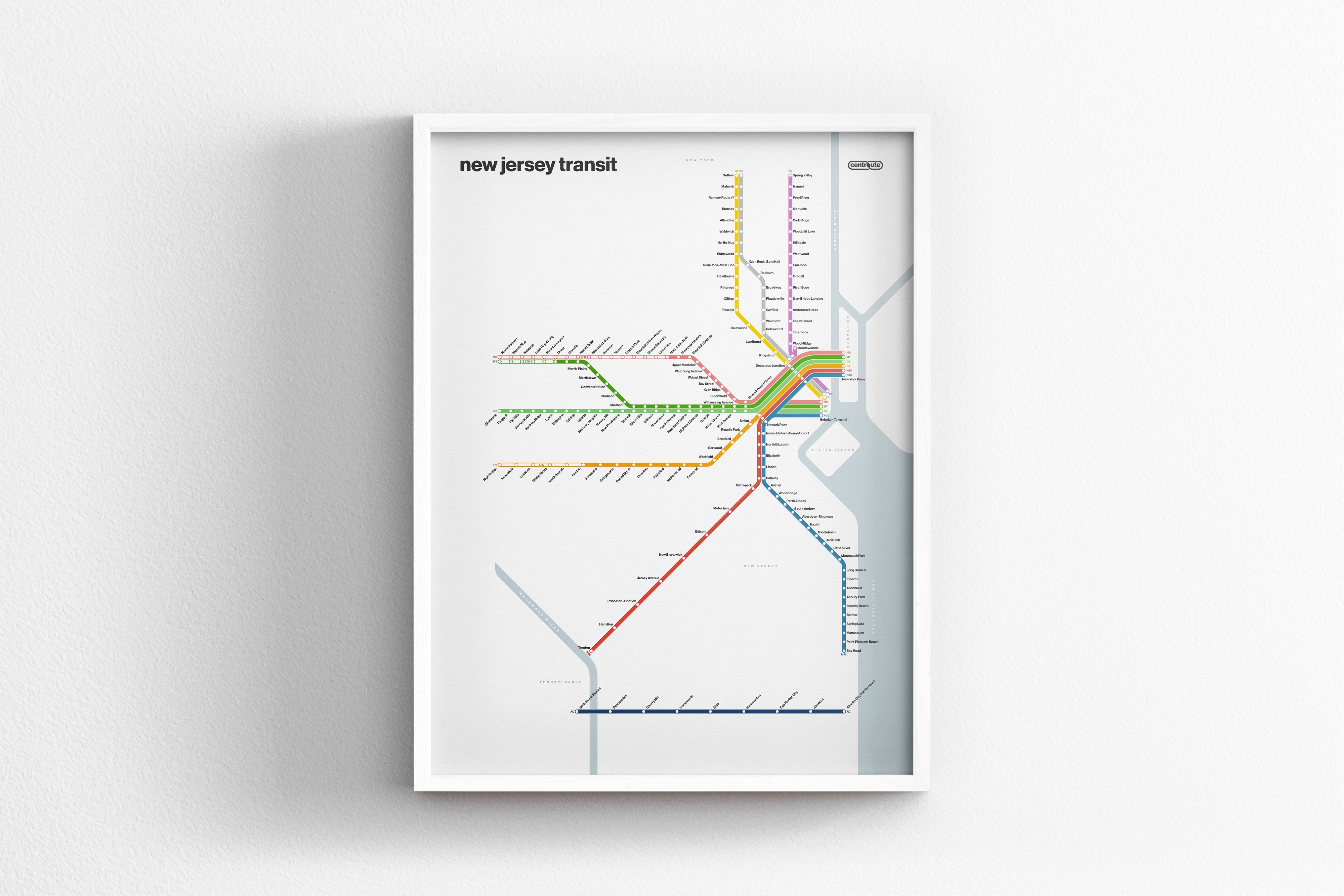 New Jersey Transit / Light Mode System Map