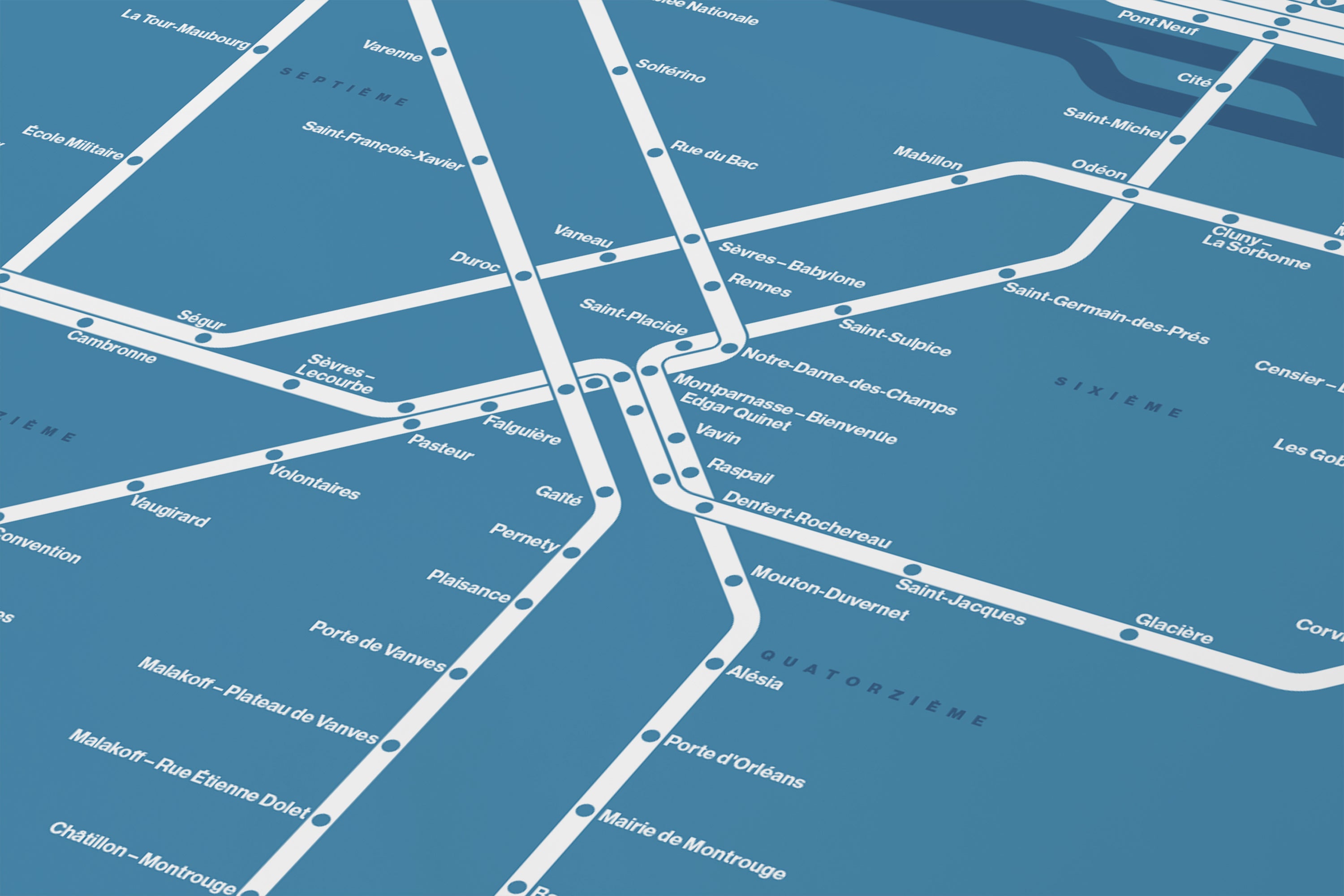 Paris Metro / Color Mode System Map