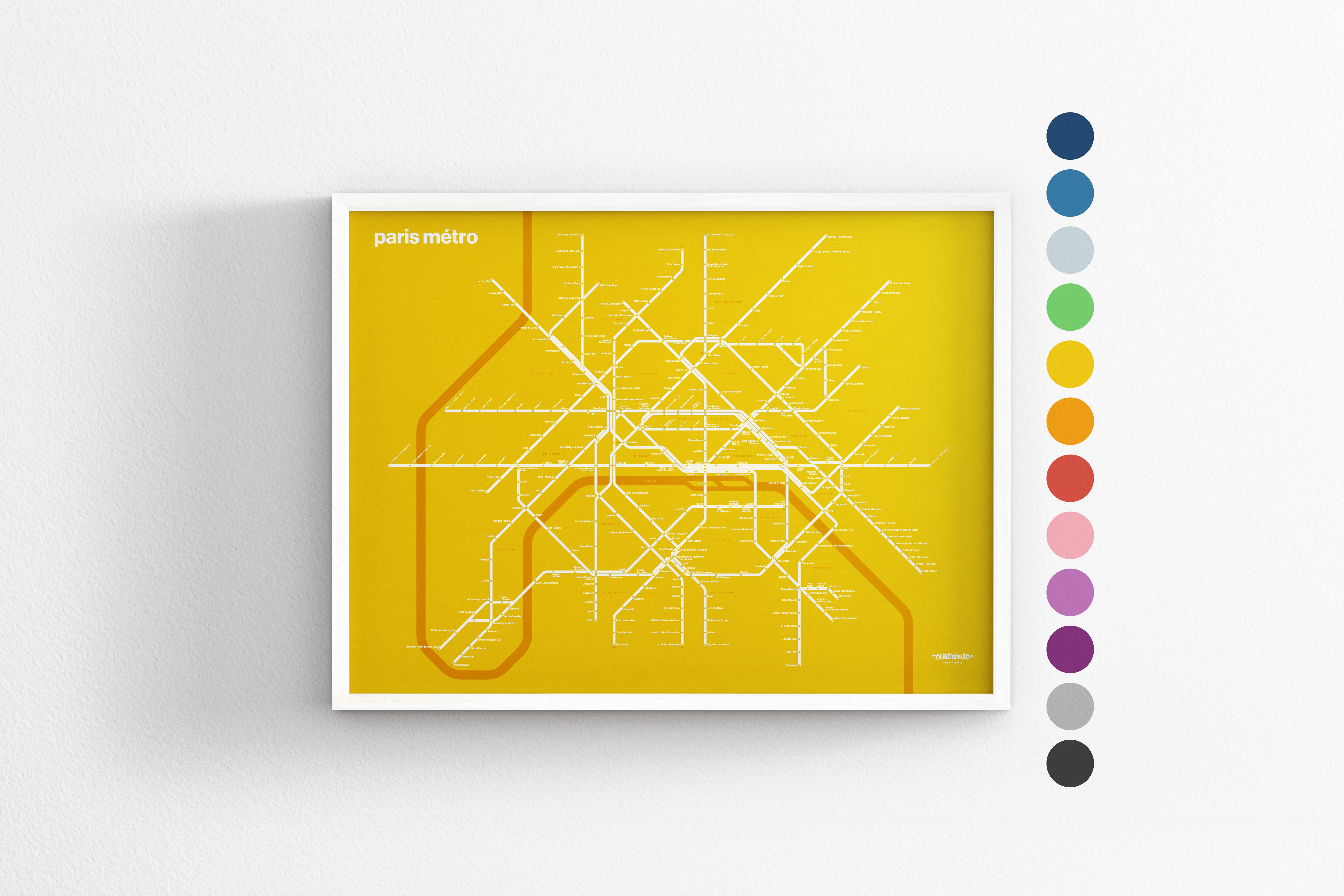 Paris Metro / Color Mode System Map