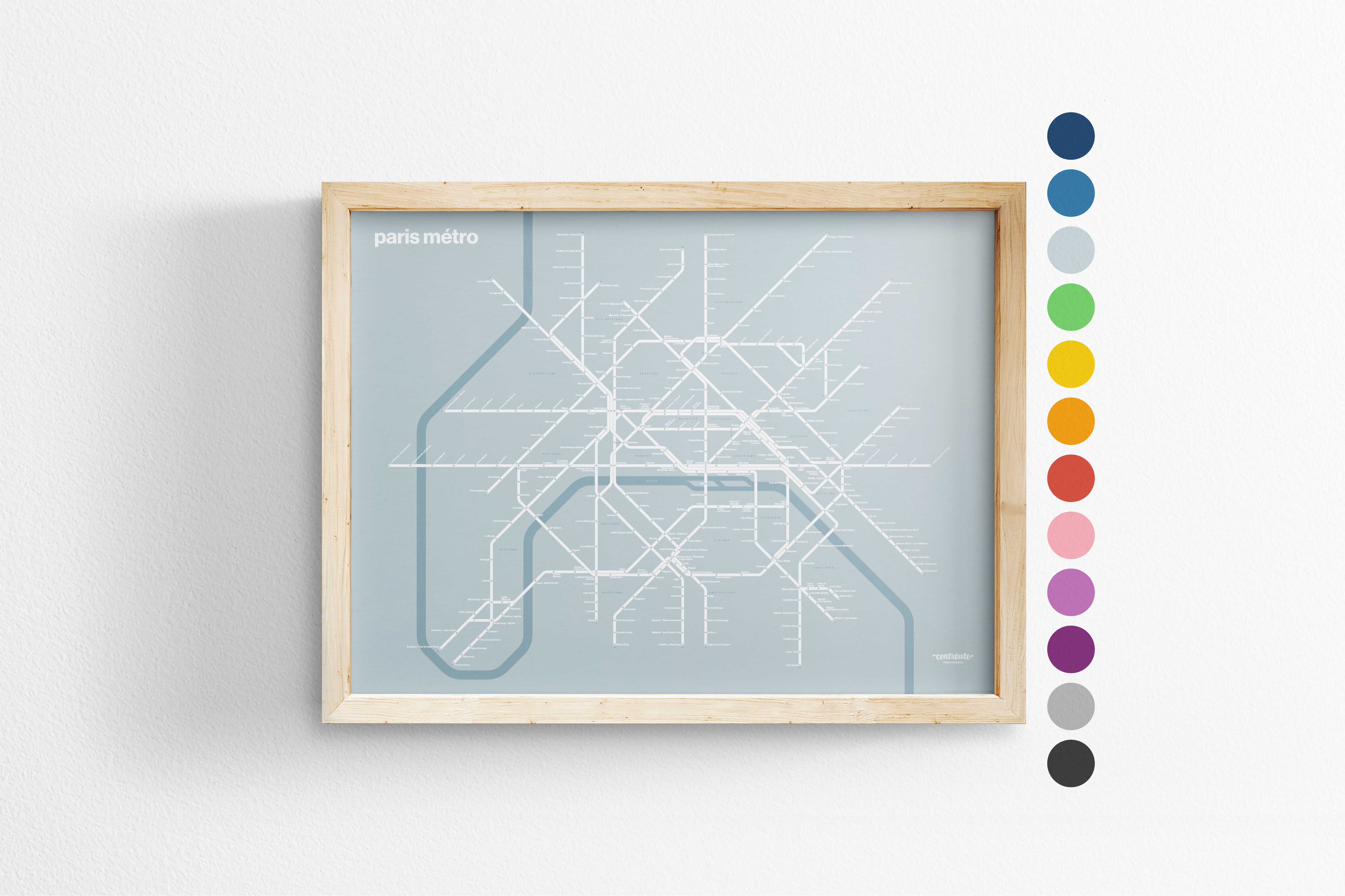 Paris Metro / Color Mode System Map