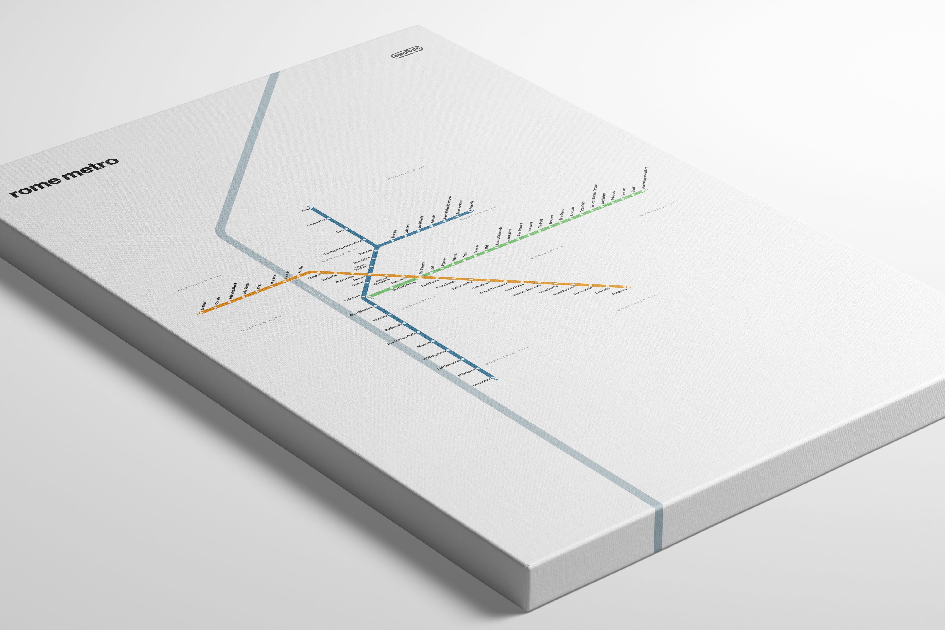 Rome Metro / Light Mode System Map