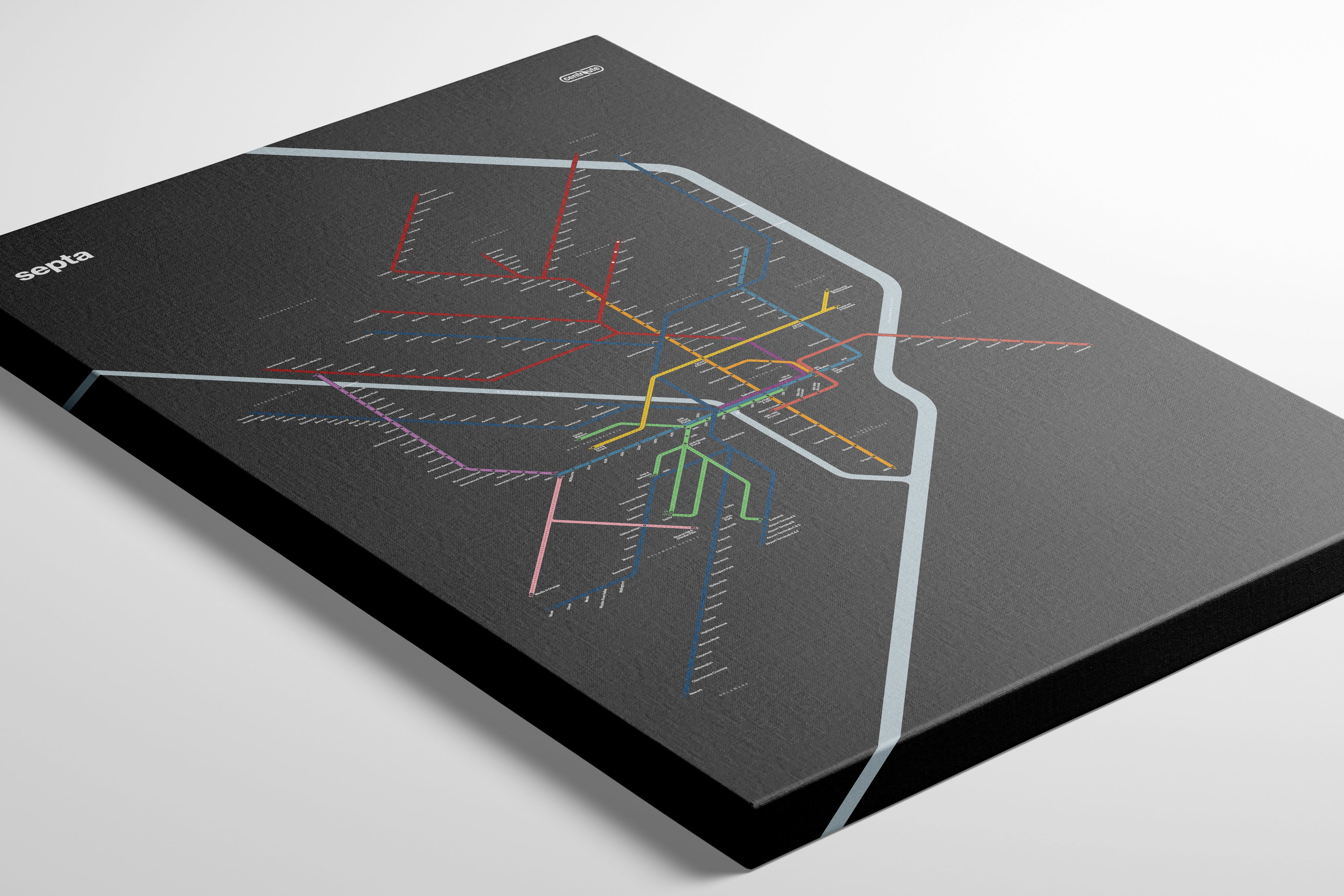 SEPTA Rail / Dark Mode System Map