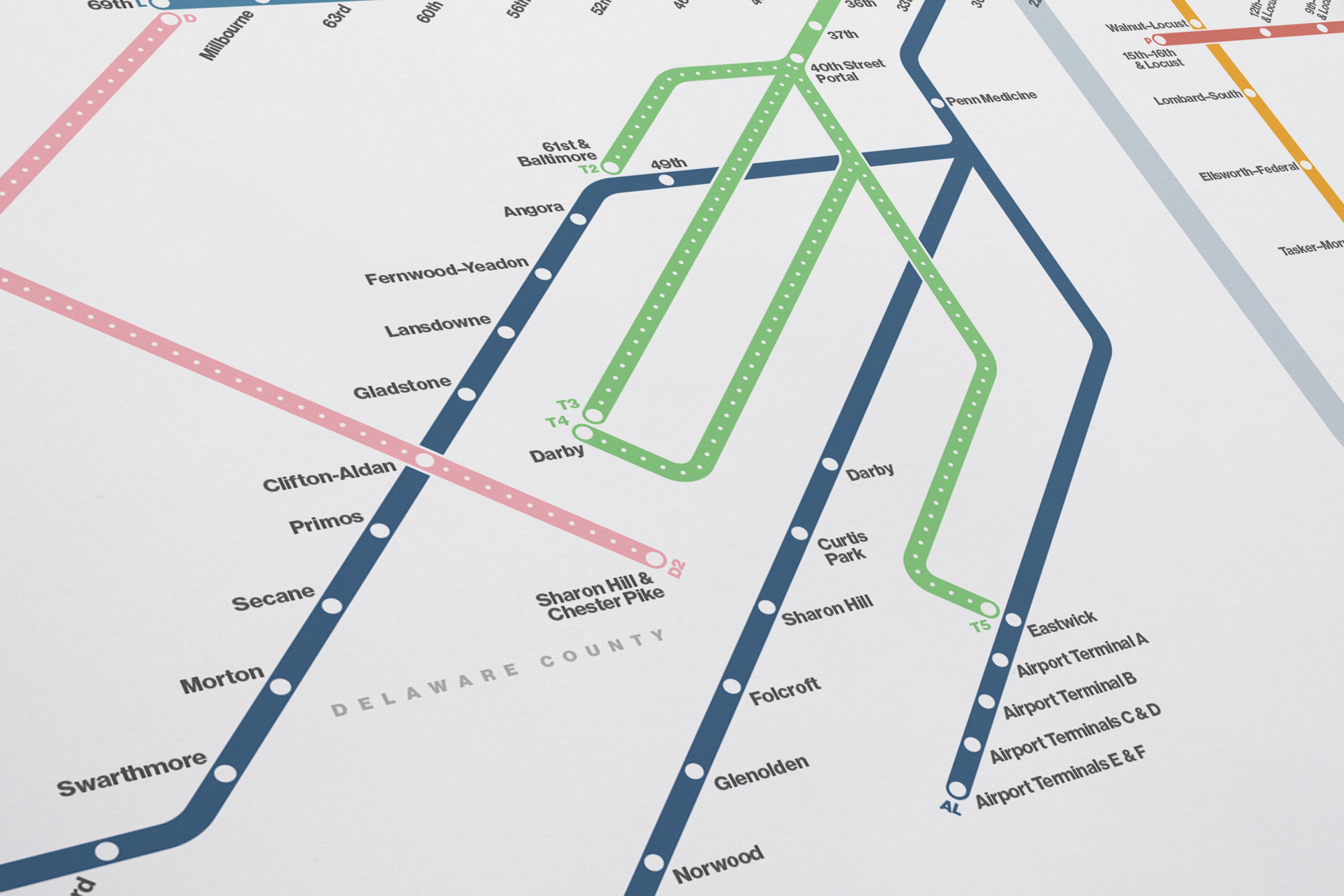 SEPTA Rail / Light Mode System Map