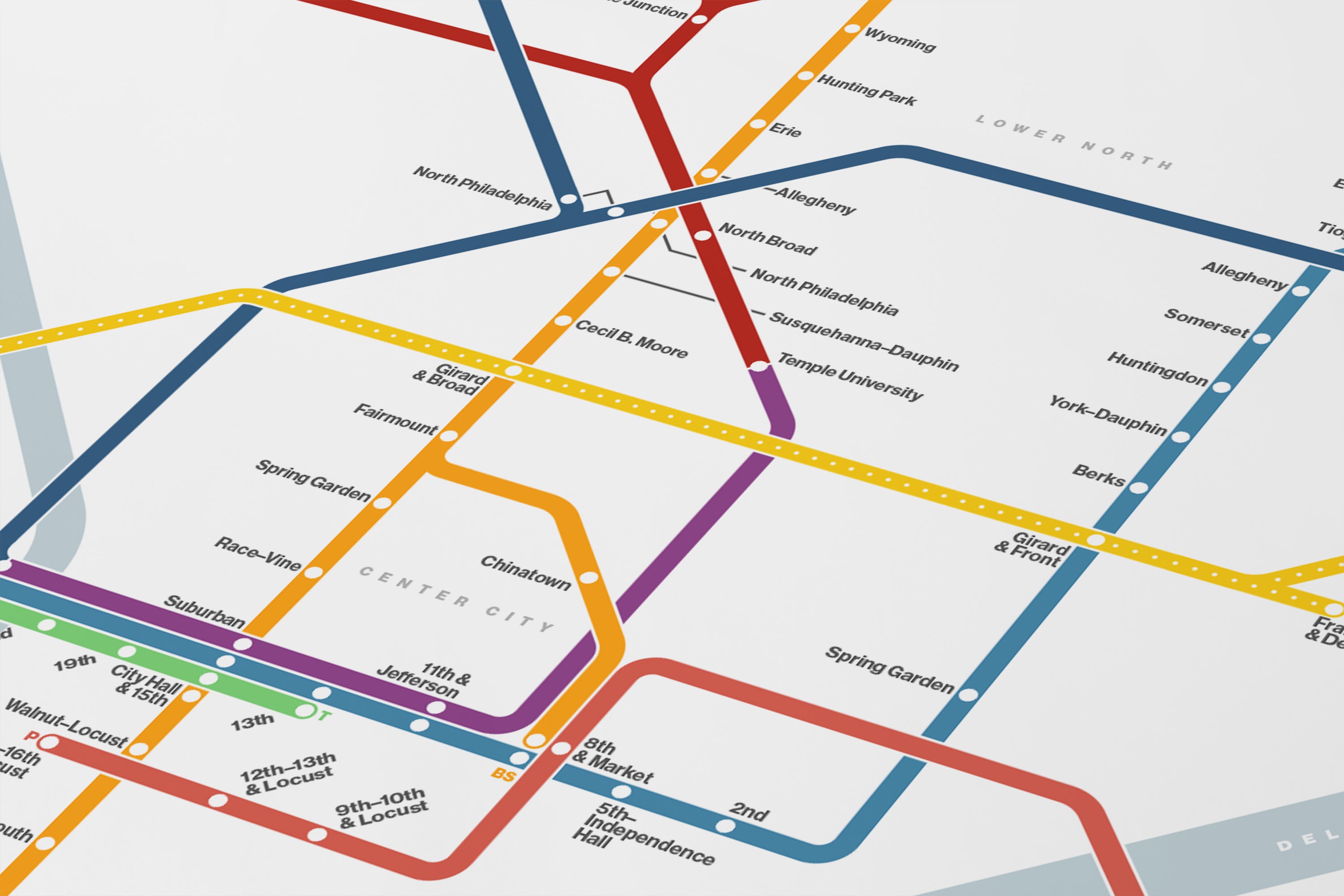 SEPTA Rail / Light Mode System Map