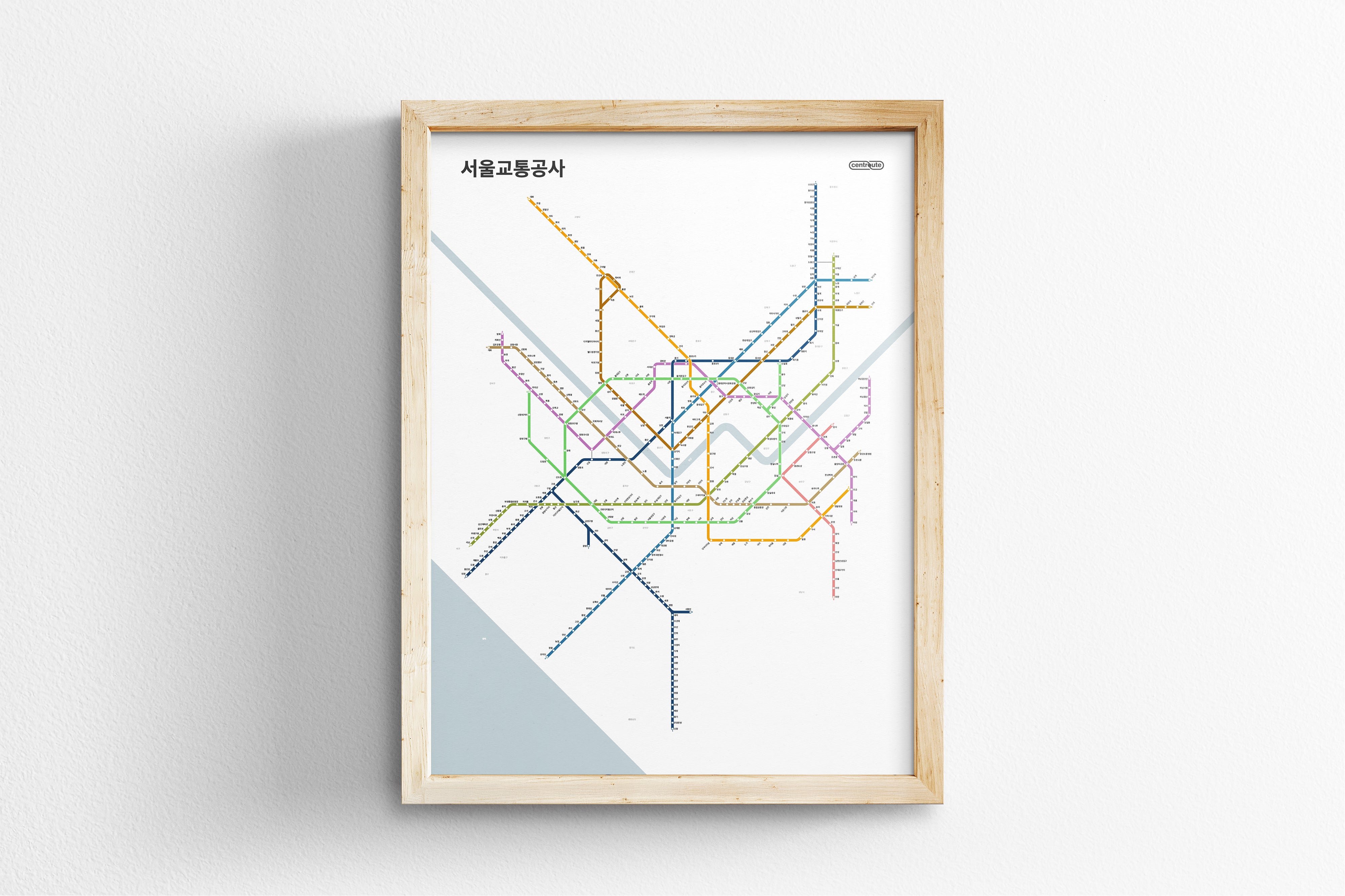 Seoul Metro 서울교통공사 / Light Mode System Map / Hangul