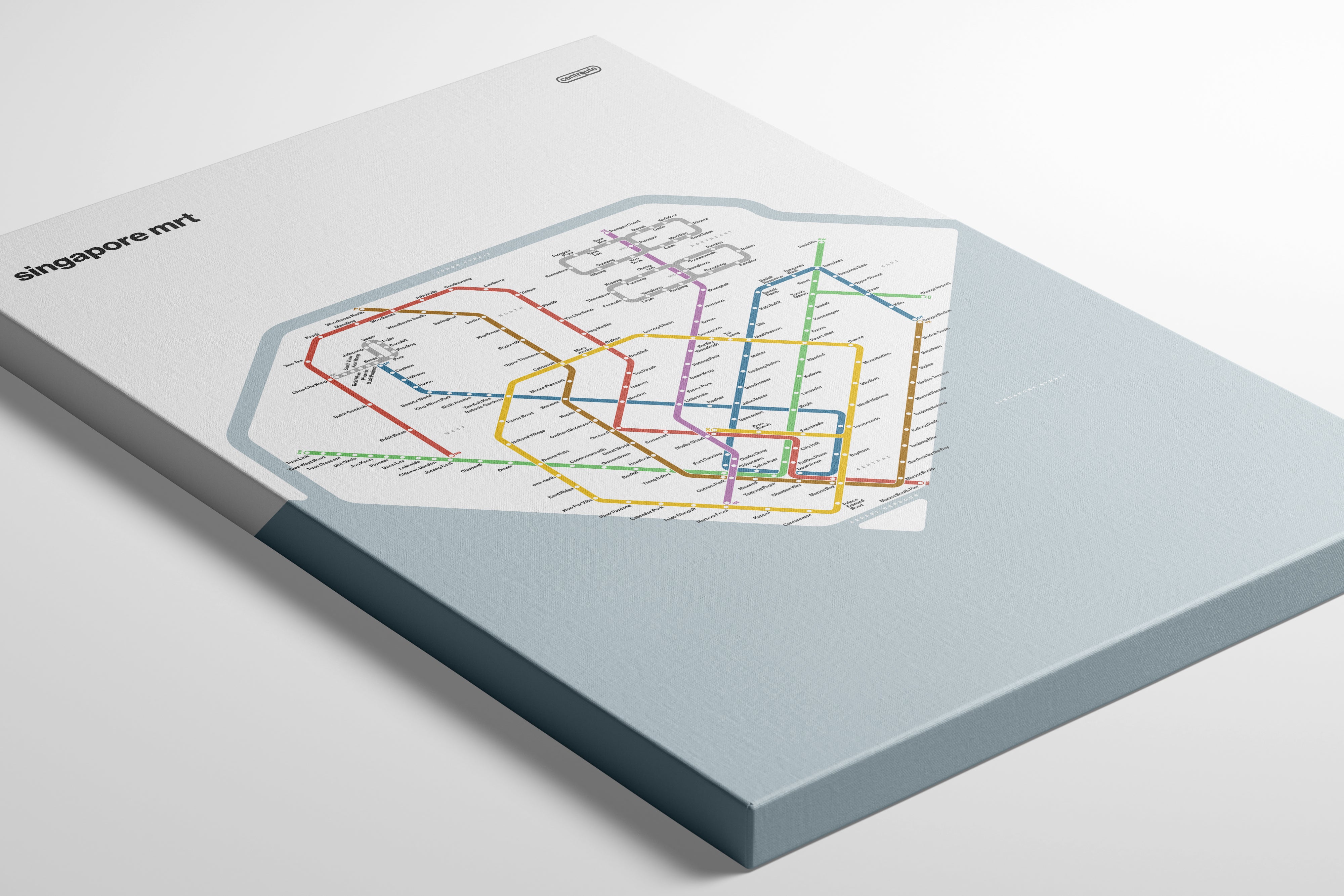 Singapore MRT 新加坡地铁系统 / Light Mode System Map
