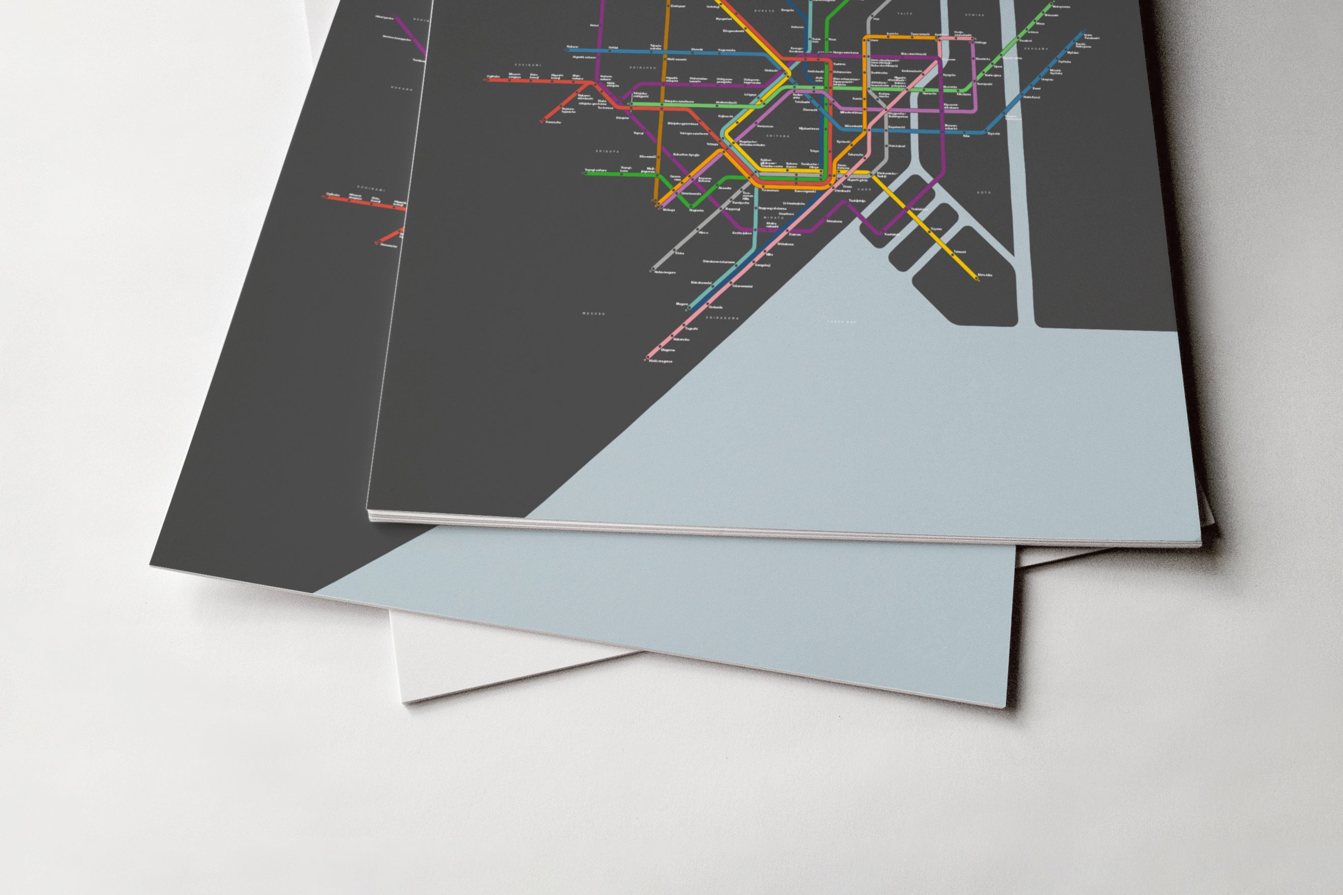 Tokyo Subway 東京の地下鉄 / Dark Mode System Map / English