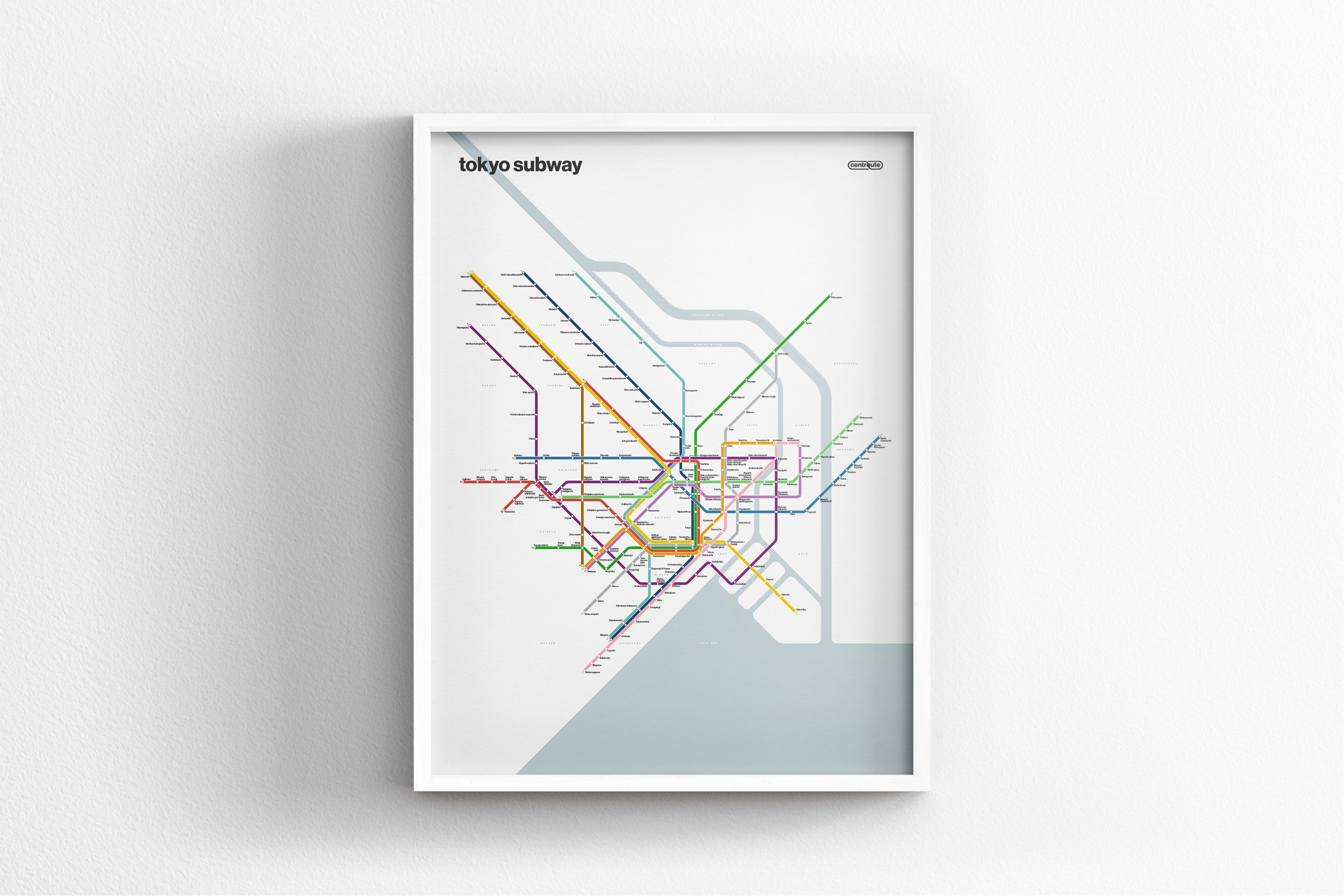 Tokyo Subway 東京の地下鉄 / Light Mode System Map / English