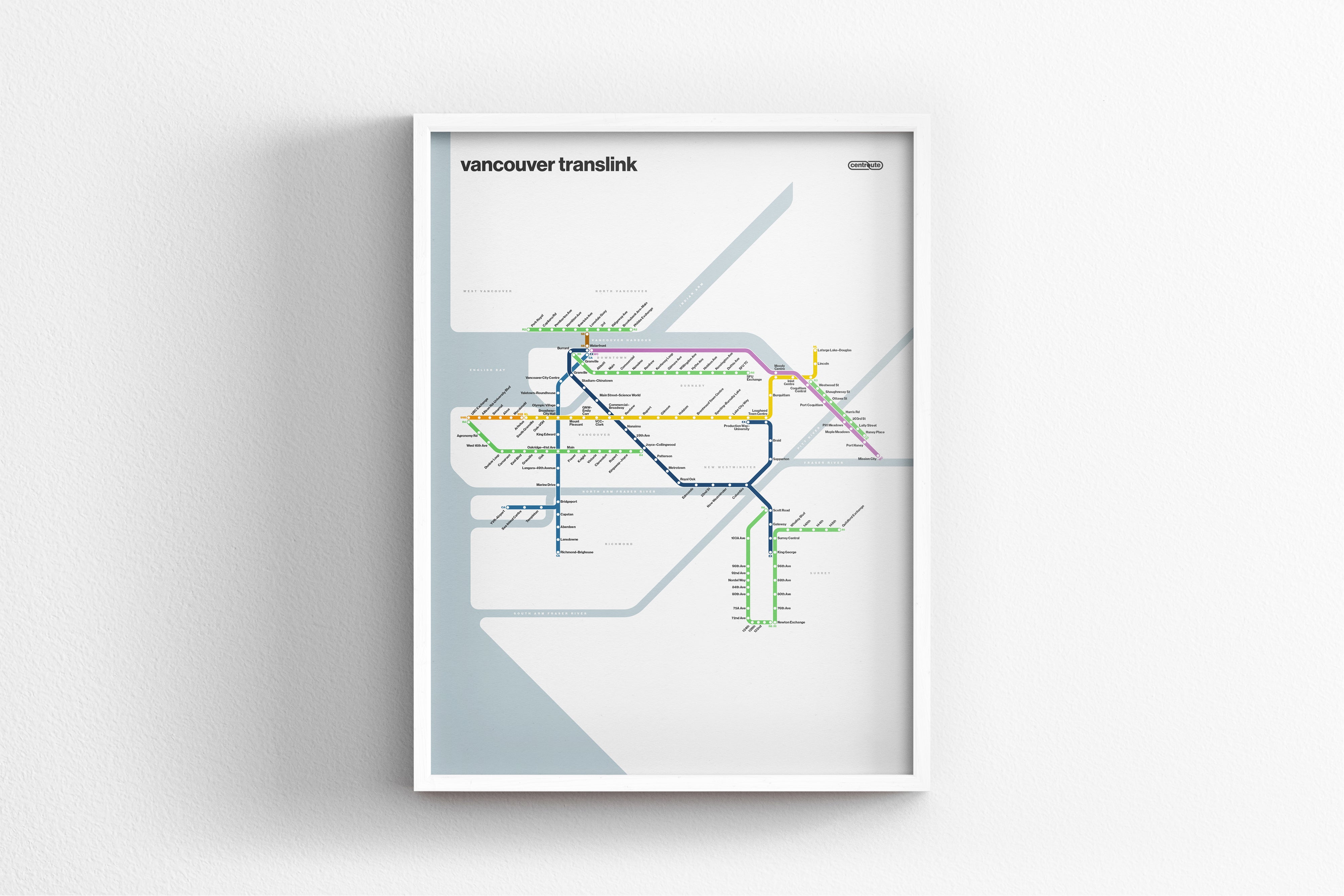 Vancouver Translink / Light Mode System Map