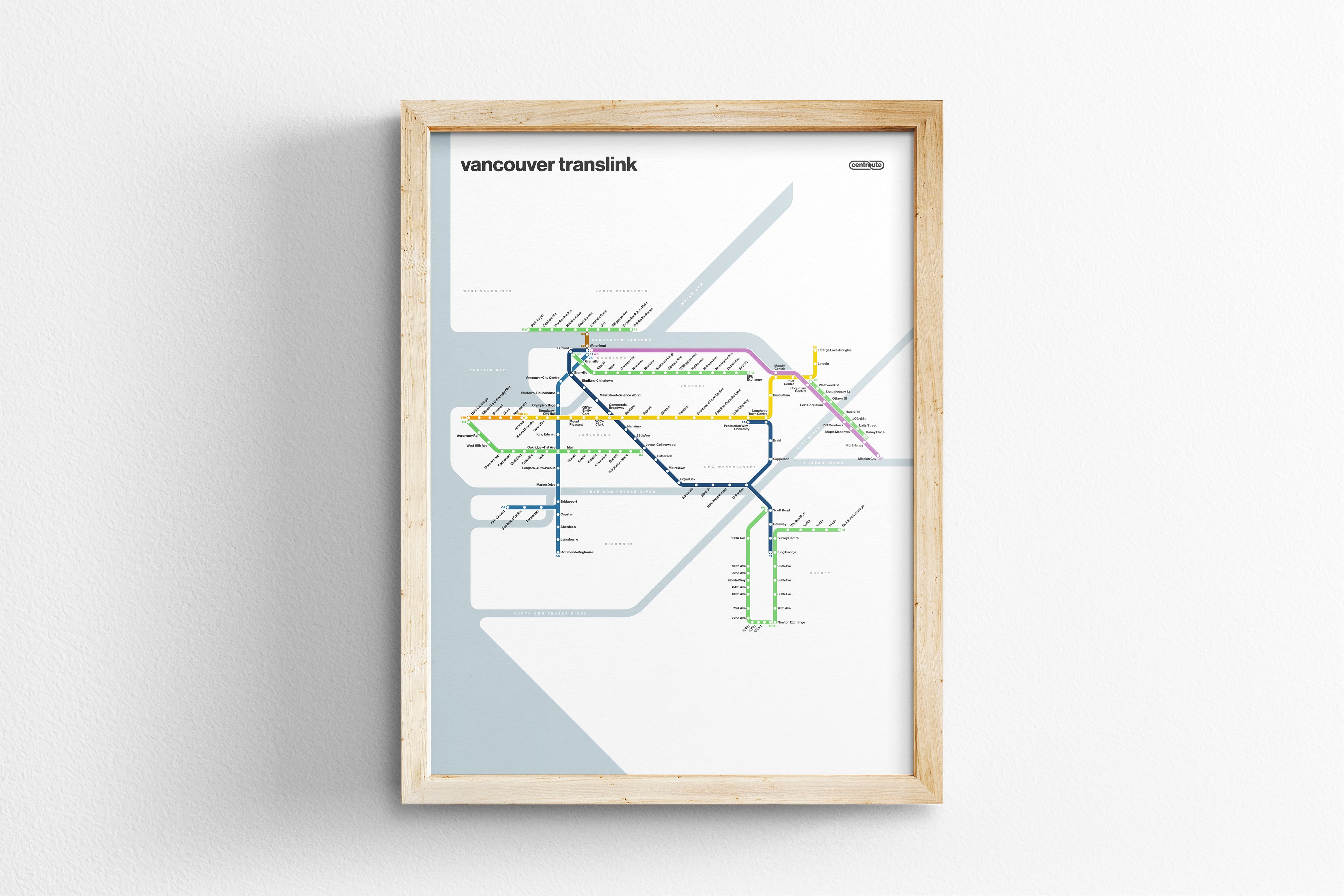Vancouver Translink / Light Mode System Map