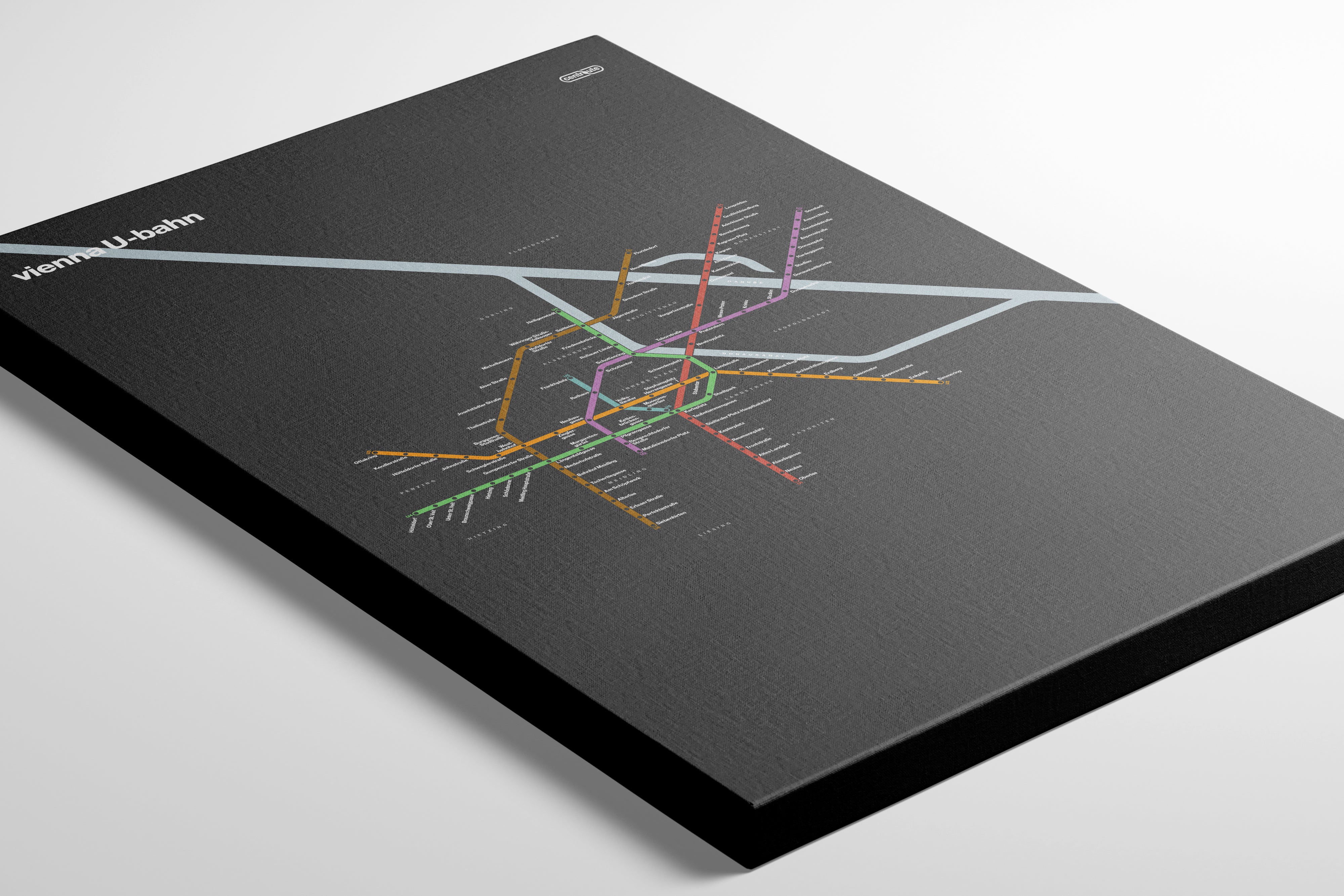 Vienna U-Bahn / Dark Mode System Map