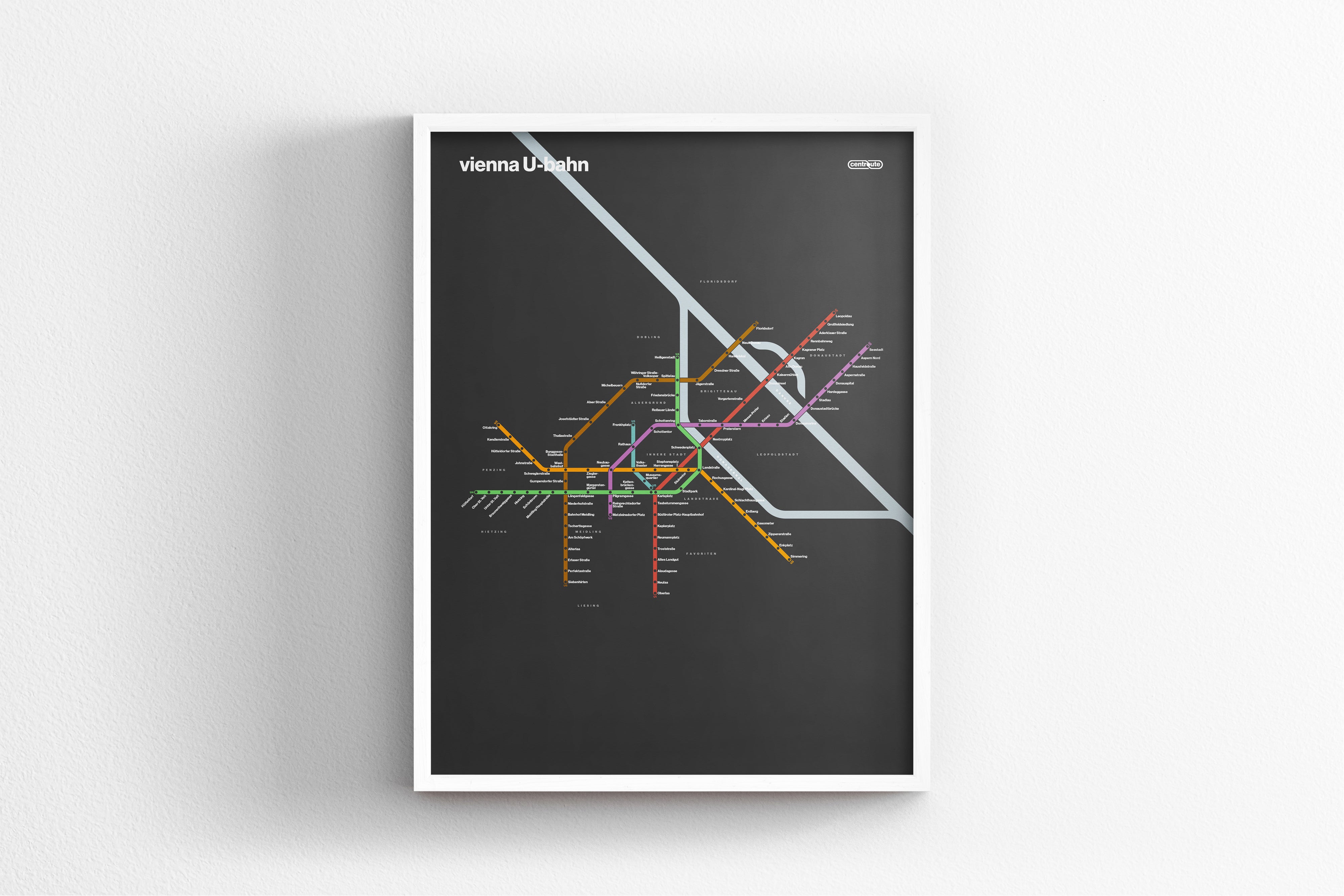 Vienna U-Bahn / Dark Mode System Map