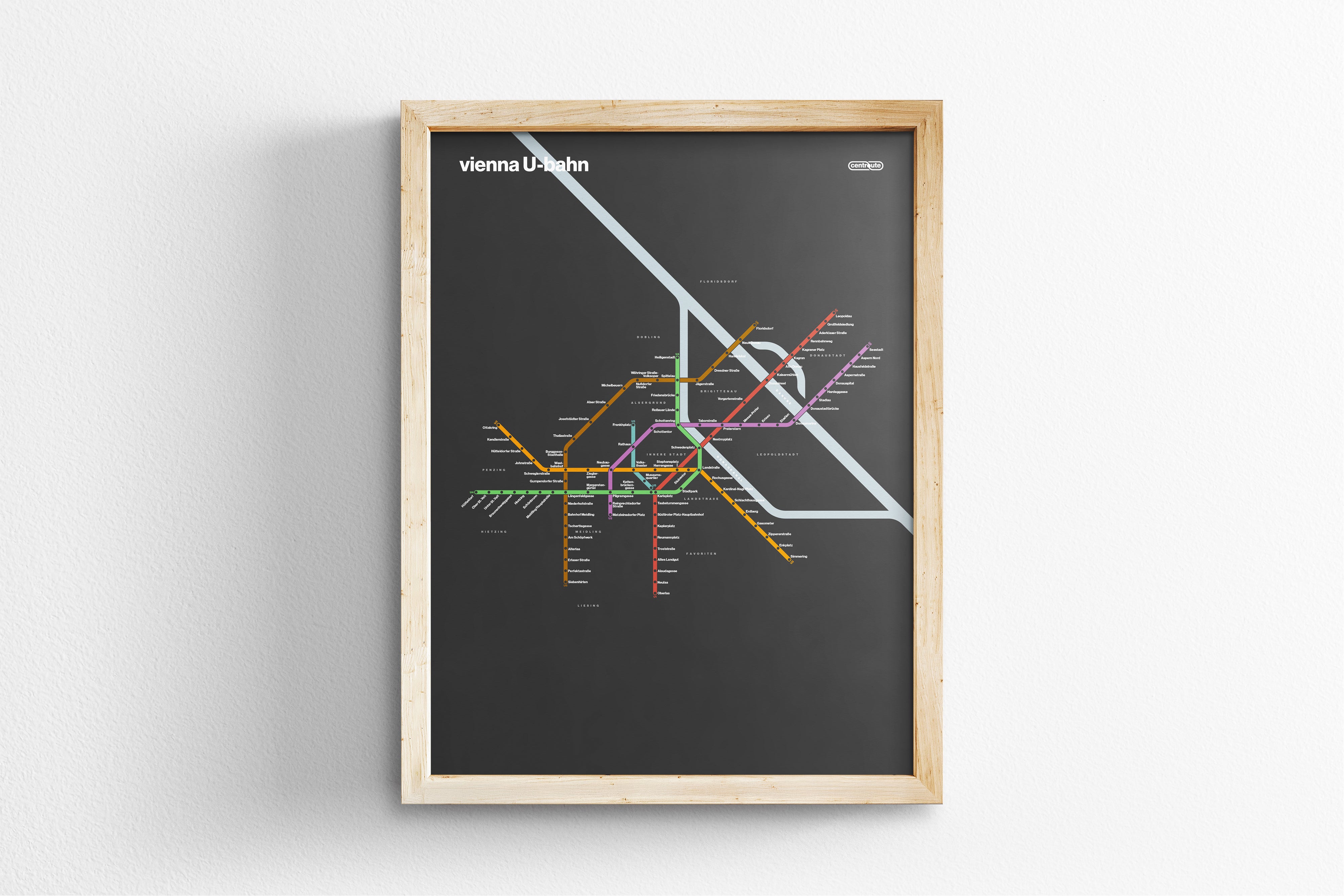 Vienna U-Bahn / Dark Mode System Map