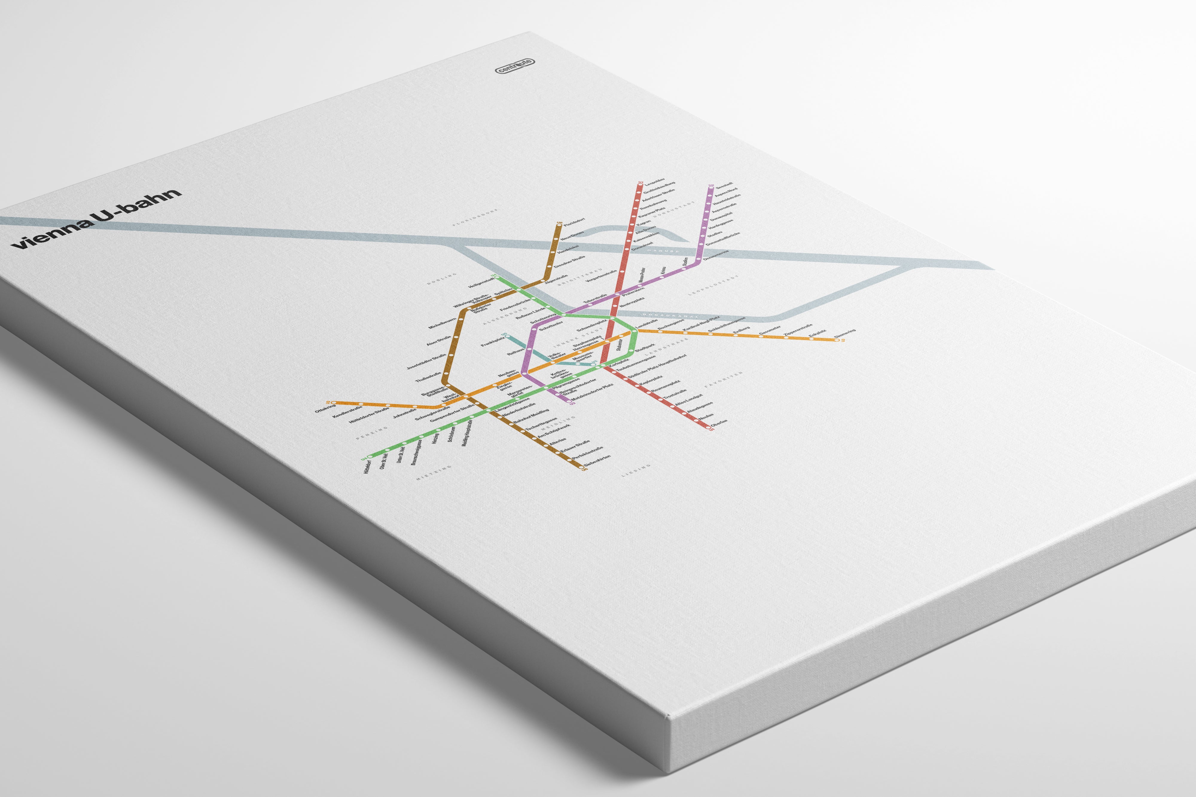Vienna U-Bahn / Light Mode System Map
