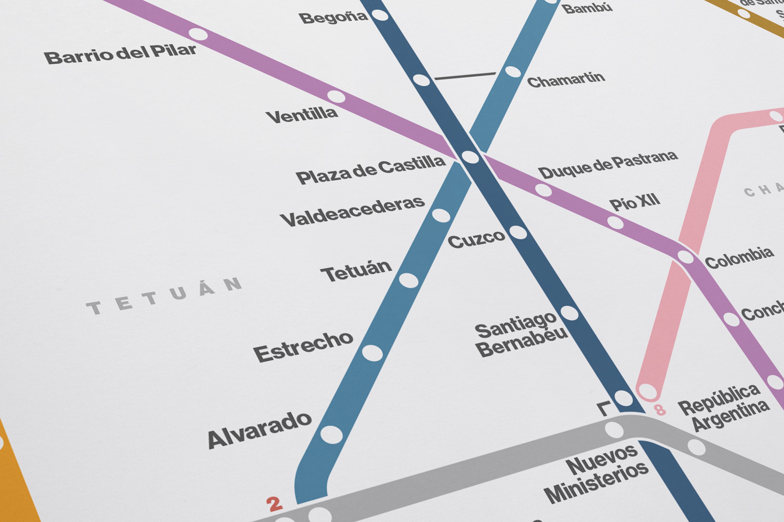 Madrid Metro / Light Mode Map