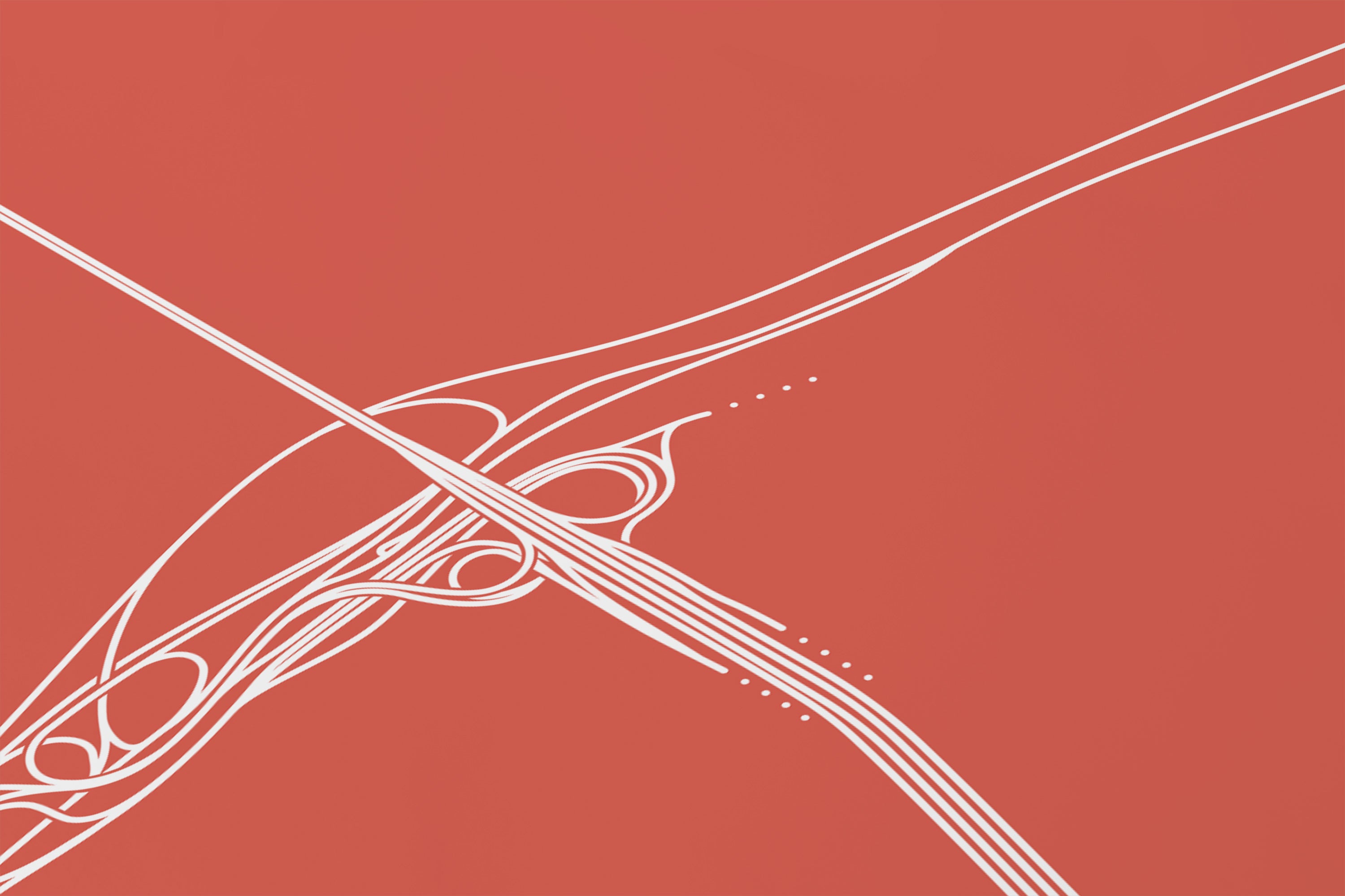 GW Bridge Hudson Parkway / Highway Line Art