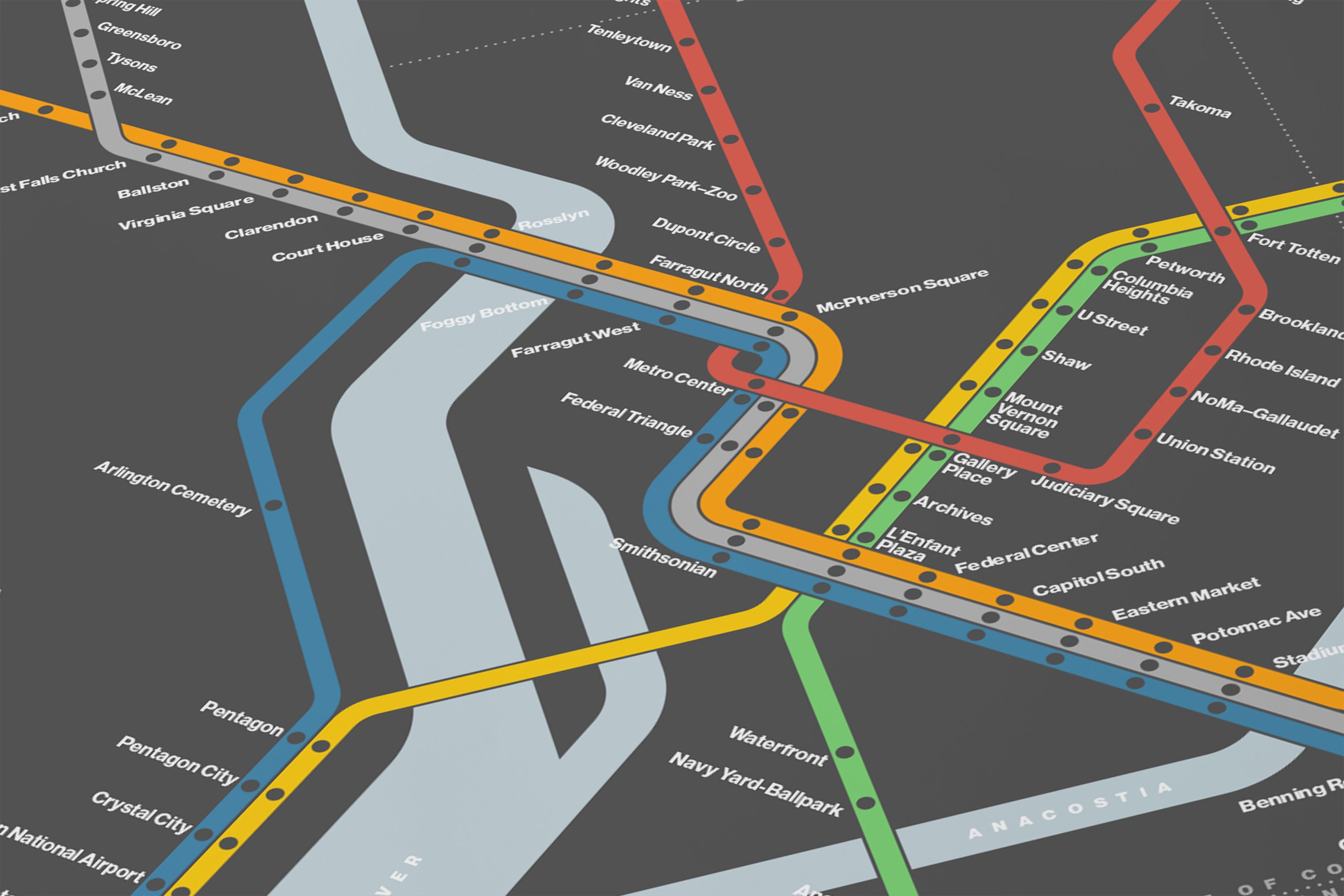 DC Metro / Dark Mode Map