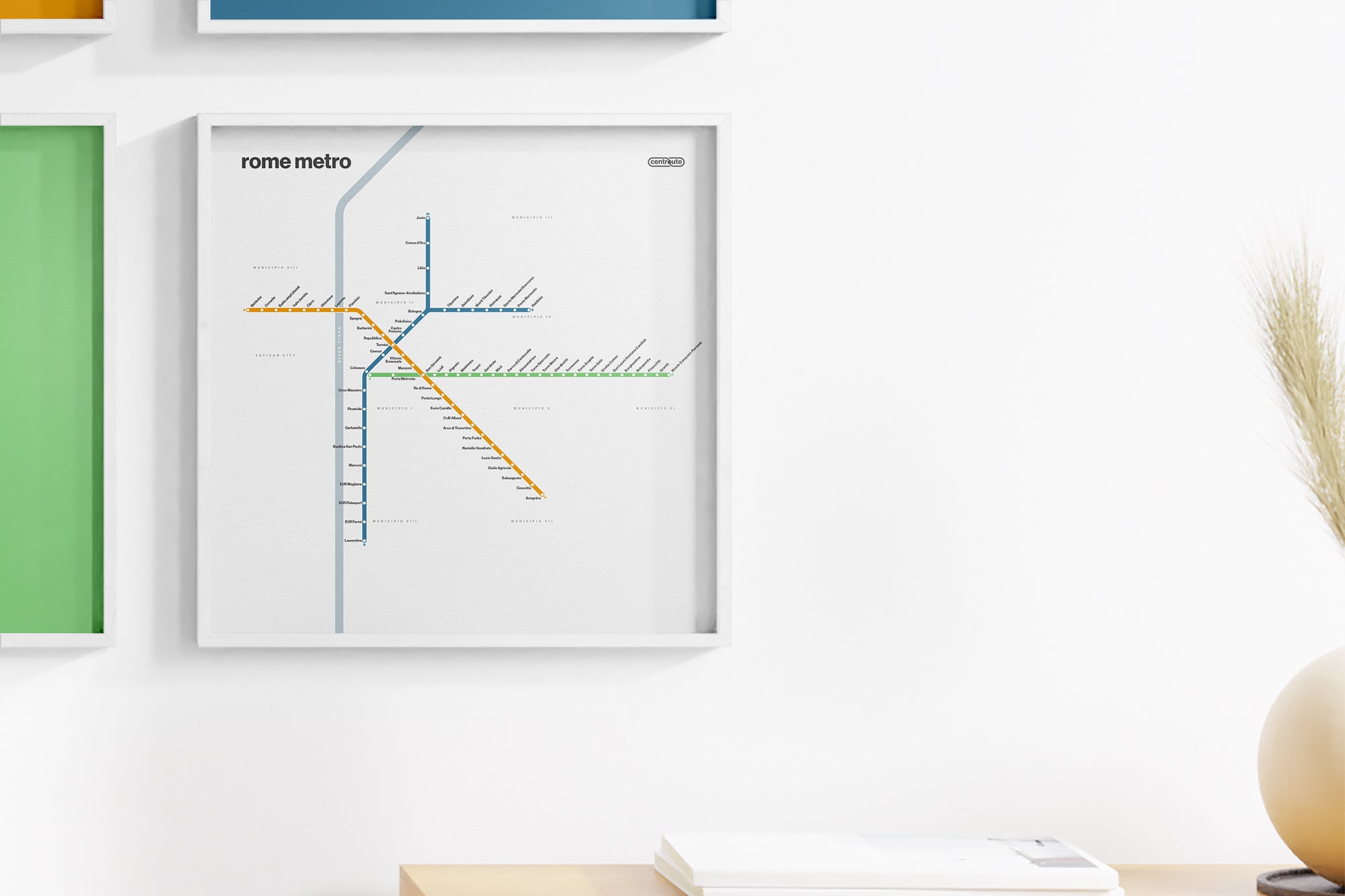 Rome Metro / Light Mode System Map