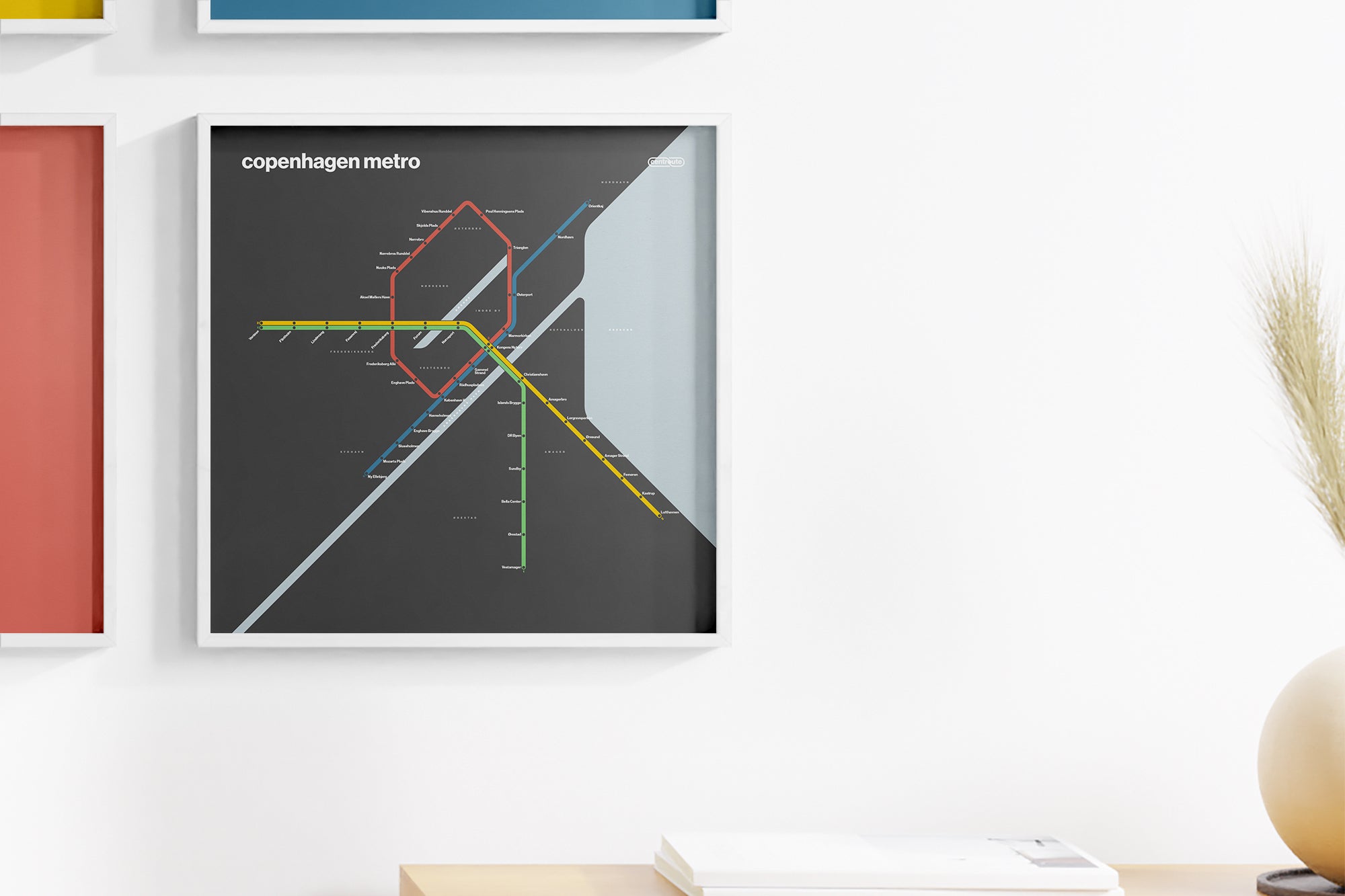 Copenhagen Metro / Dark Mode System Map