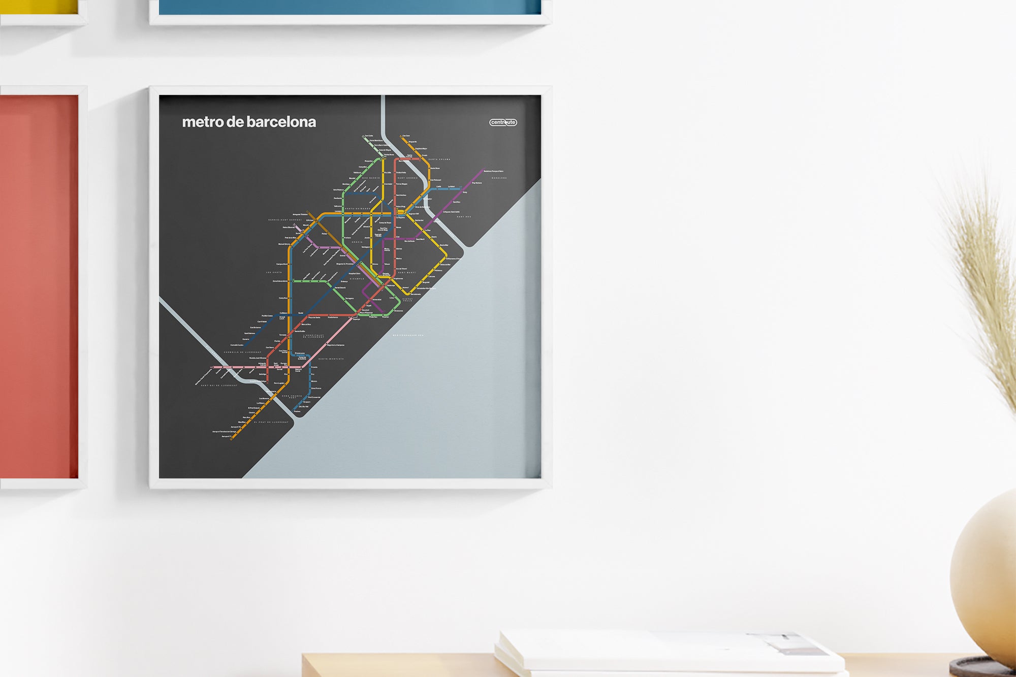 Barcelona Metro / Dark Mode System Map