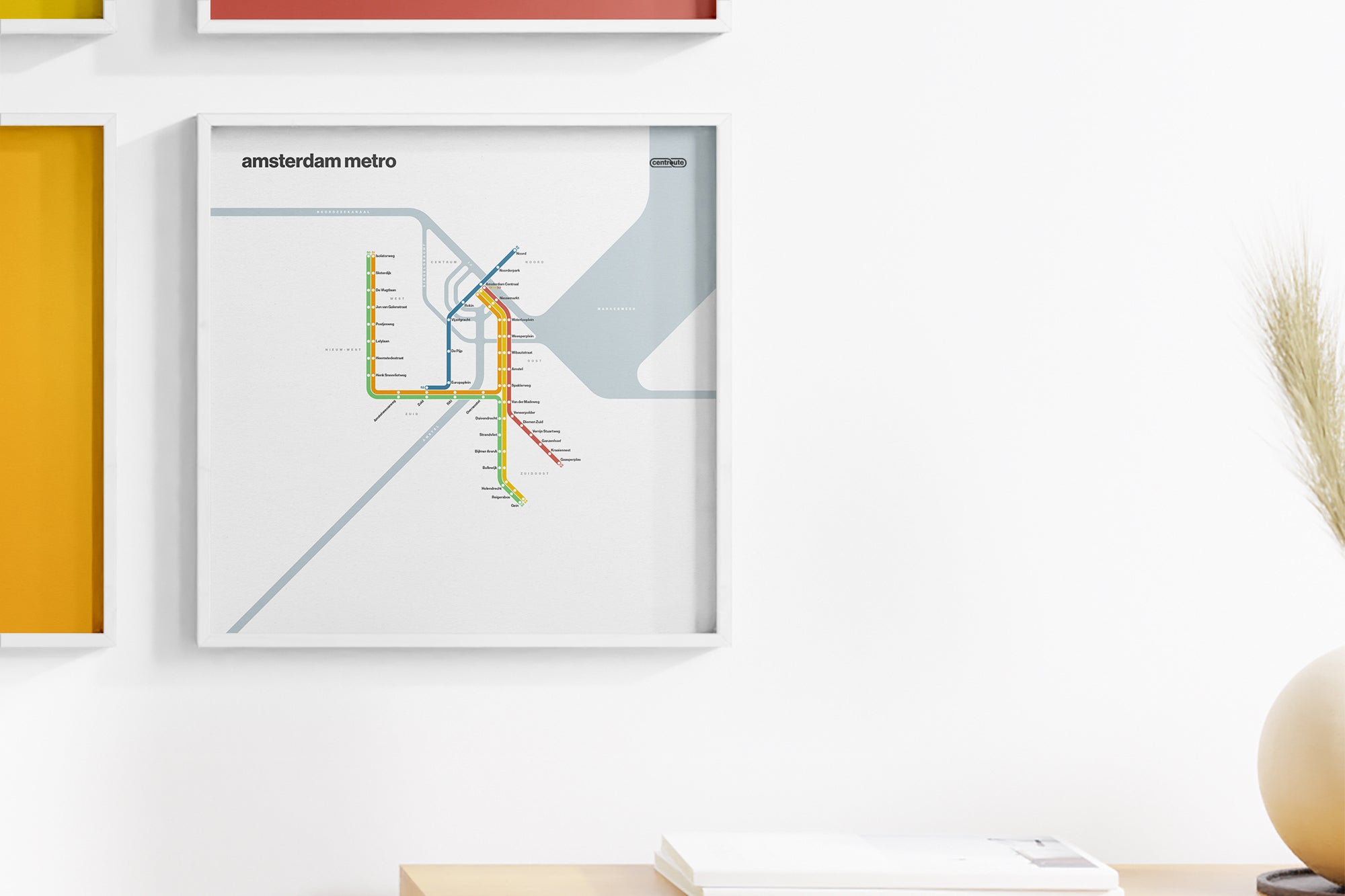 Amsterdam Metro / Light Mode System Map