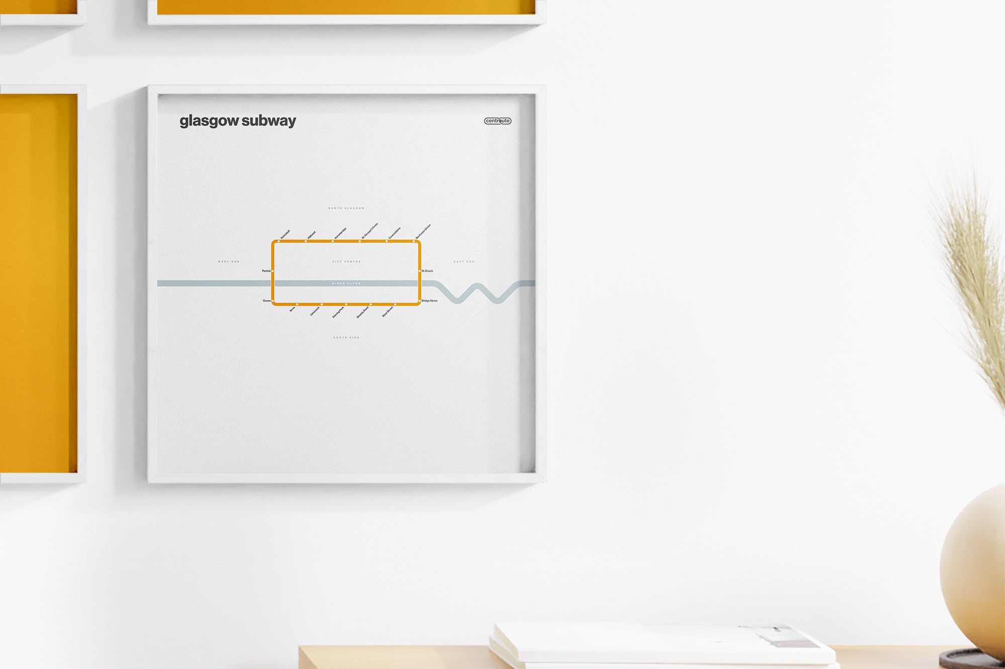 Glasgow Subway / Light Mode System Map