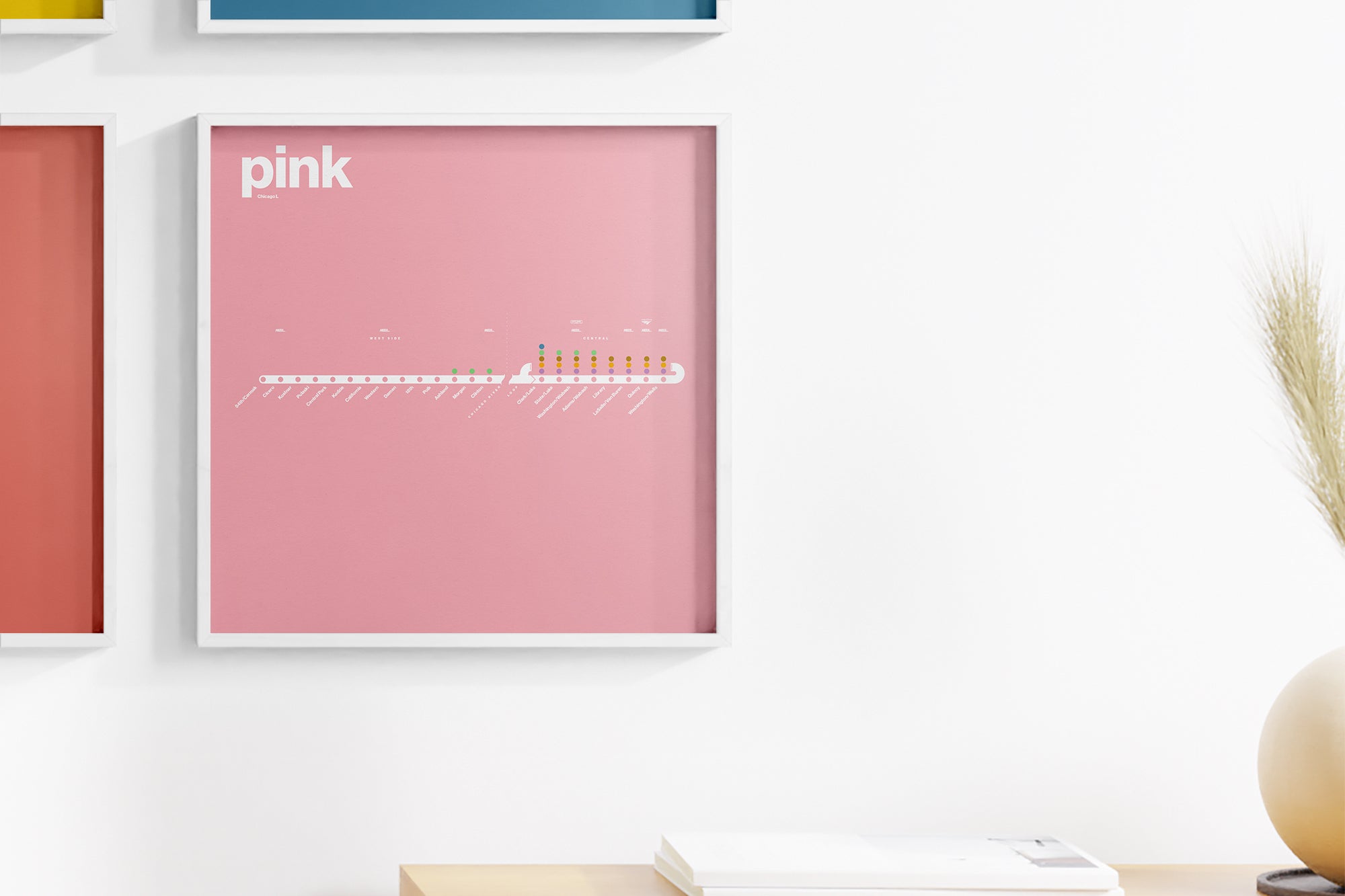 Pink Line Map / Chicago L