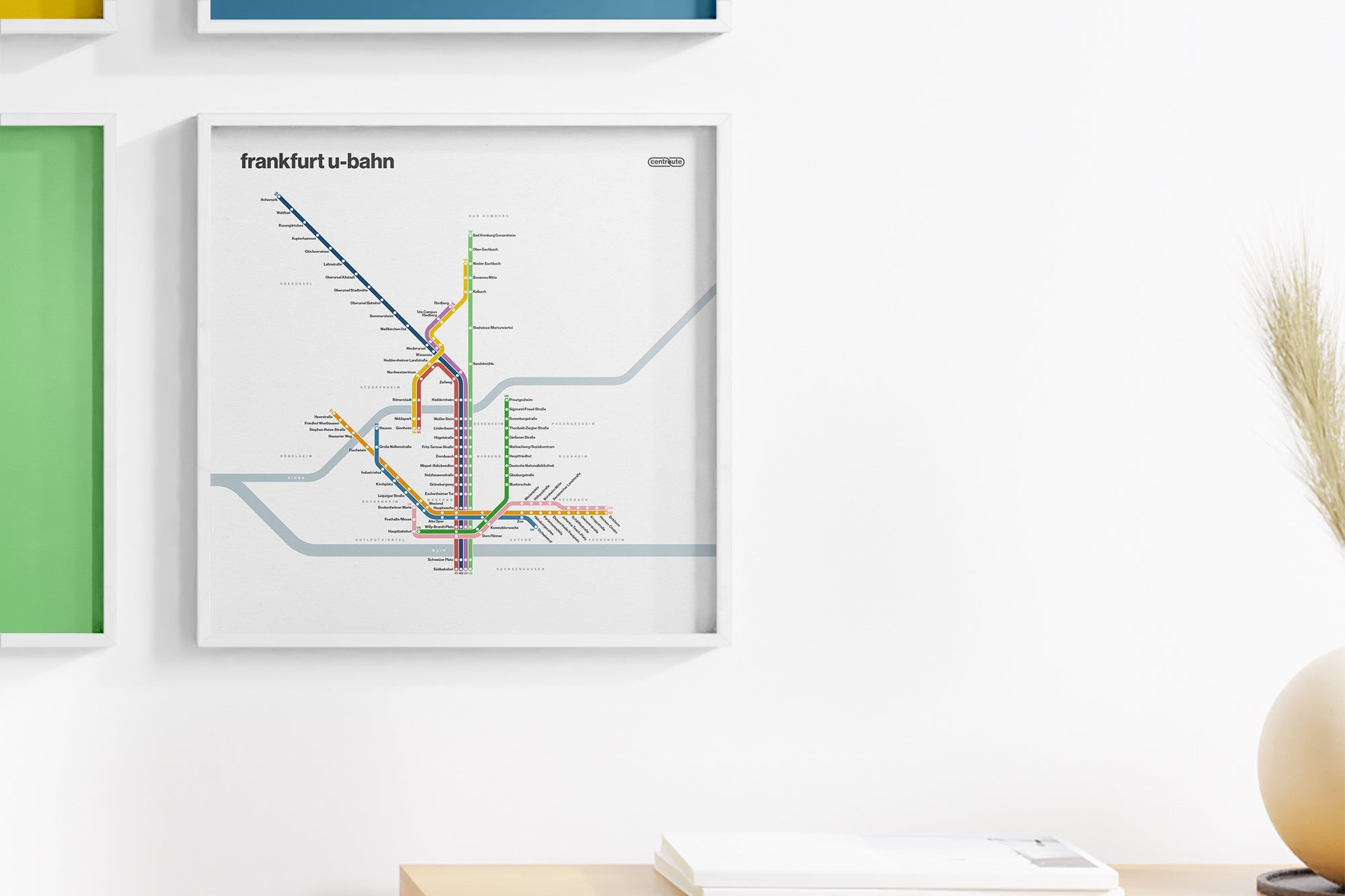 Frankfurt U-bahn / Light Mode System Map